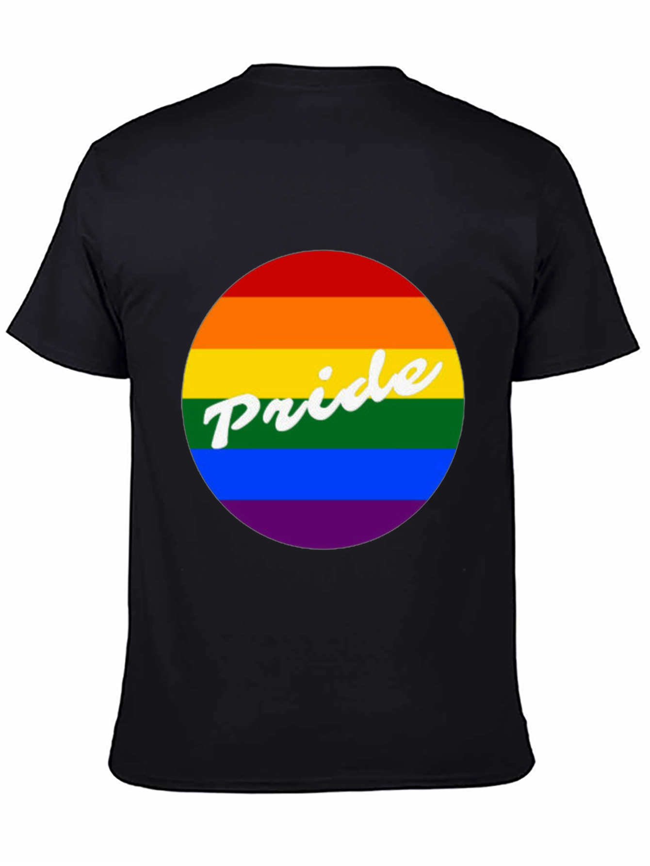 Pride Rainbow Graphic Tee - Unisex Black T-Shirt