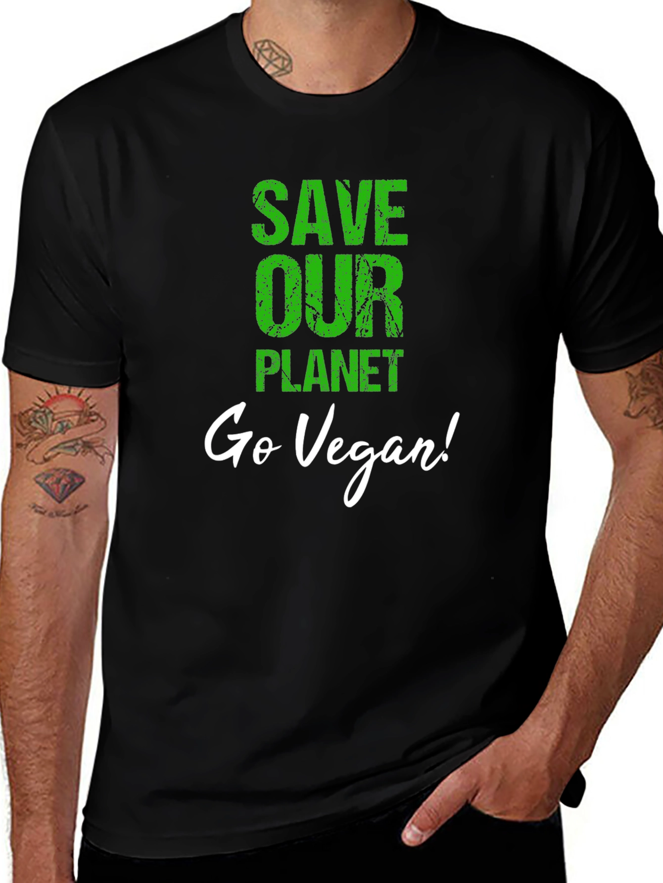 Save Our Planet Go Vegan Graphic Tee