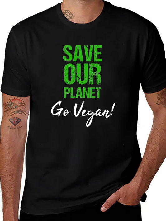 Save Our Planet Go Vegan Graphic Tee