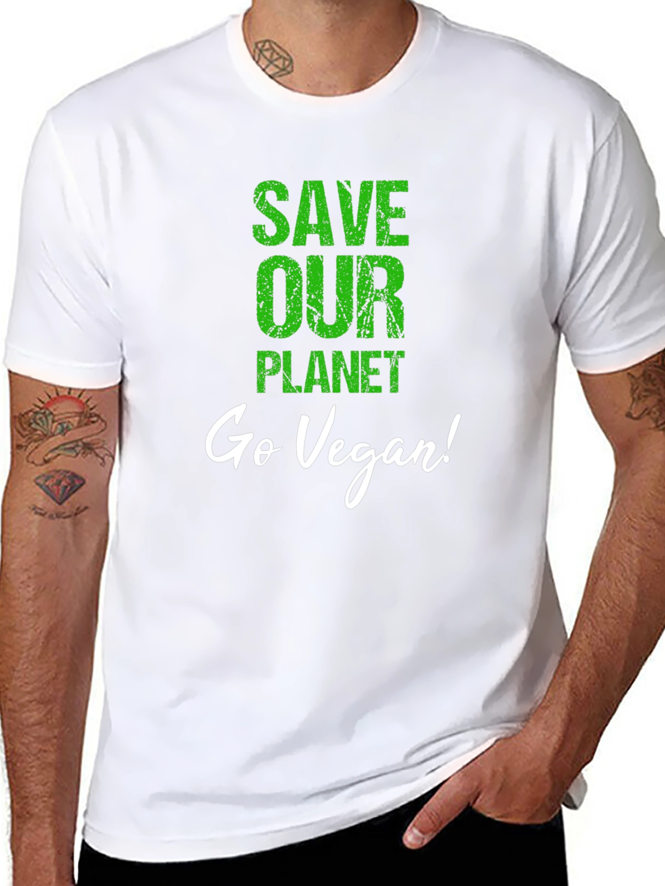 Save Our Planet Go Vegan Graphic Tee