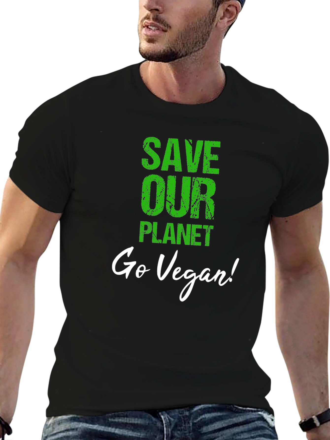 Save Our Planet Go Vegan Graphic Tee