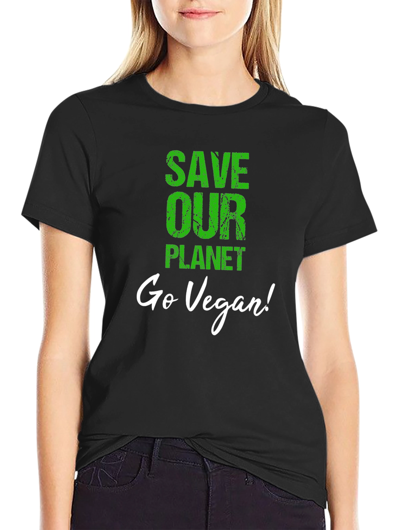 Save Our Planet Go Vegan Graphic Tee