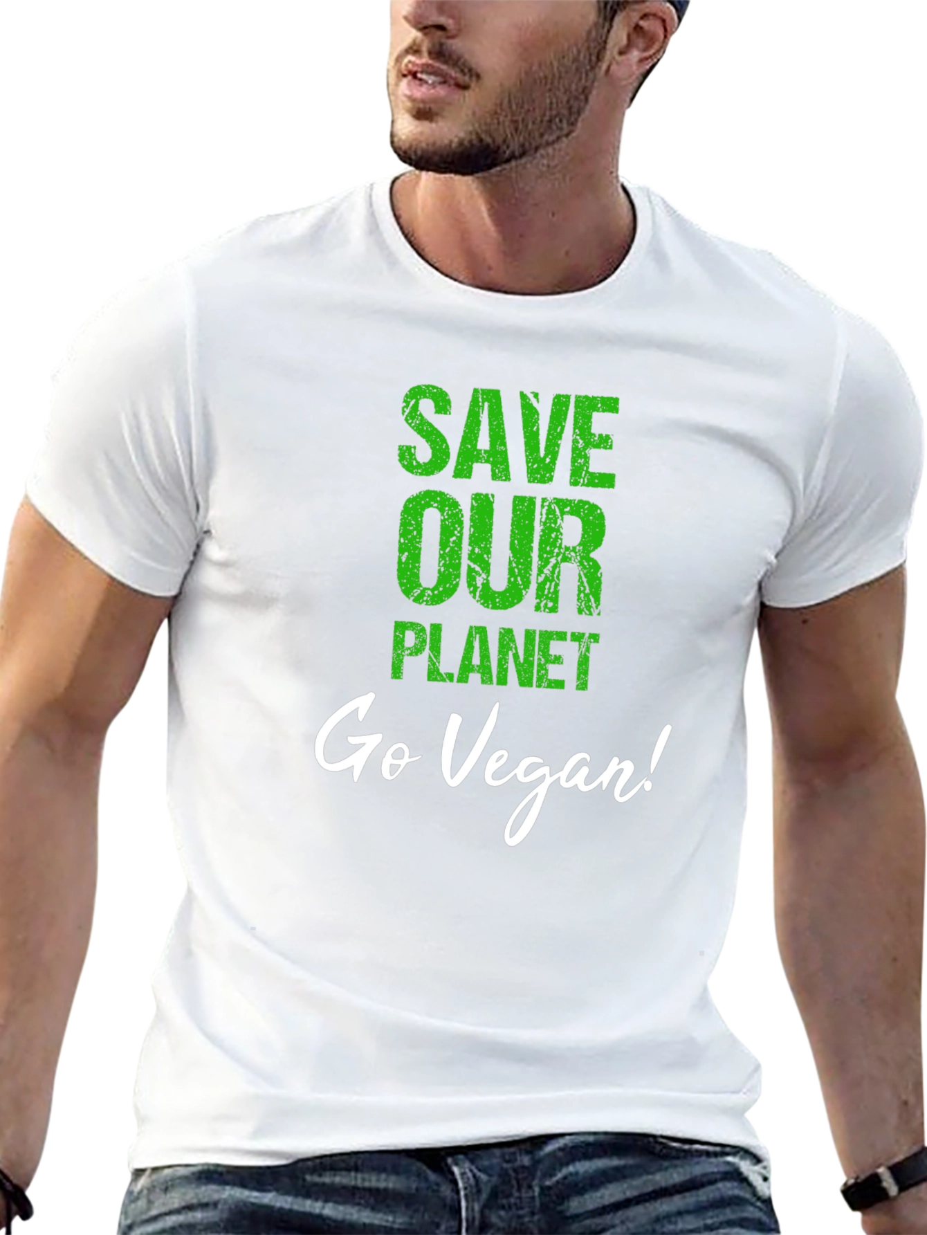 Save Our Planet Go Vegan Graphic Tee