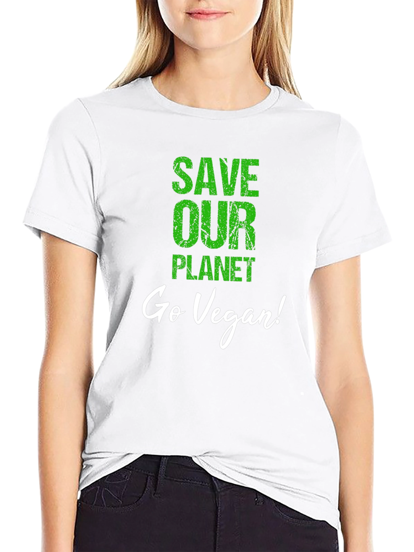 Save Our Planet Go Vegan Graphic Tee