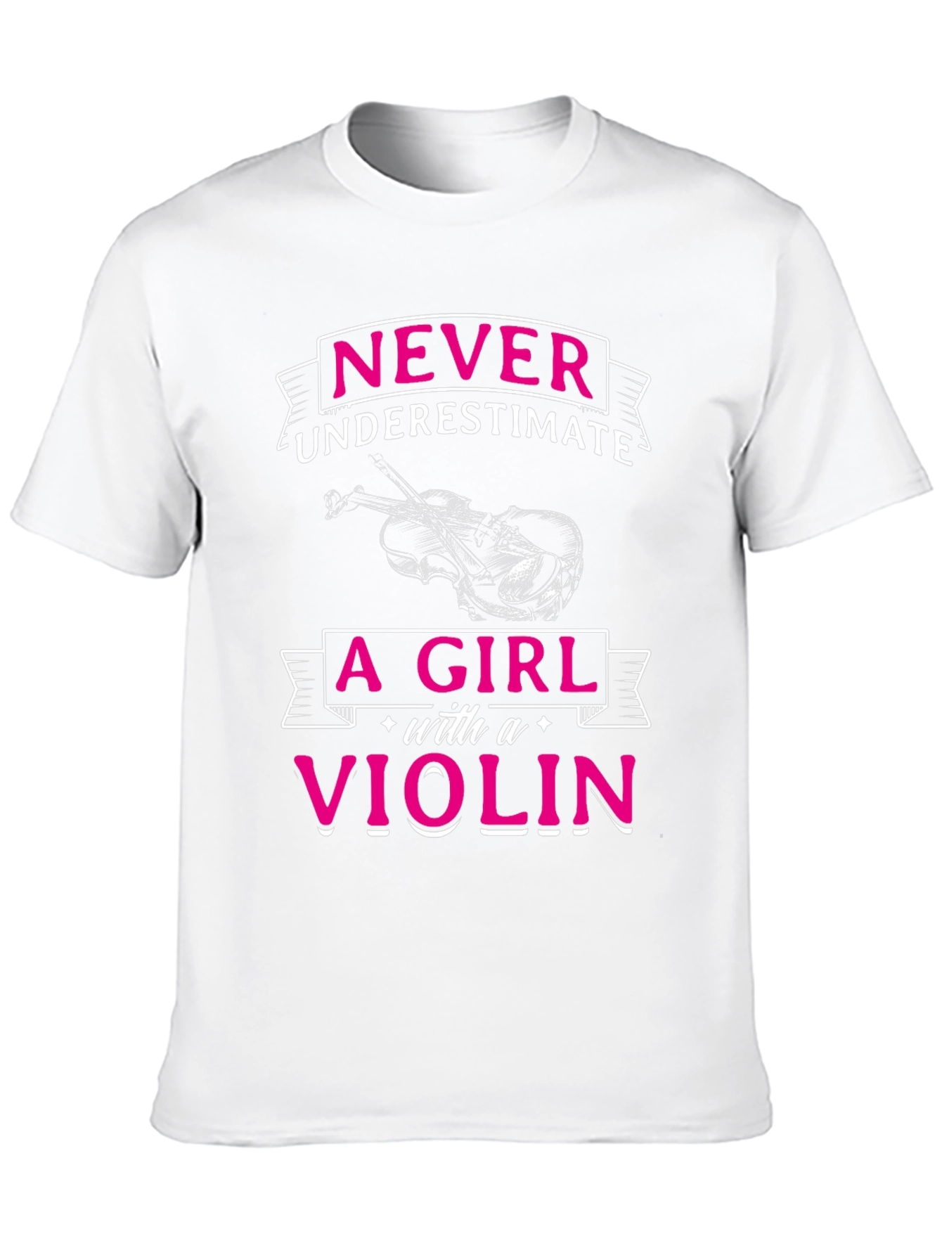 Never Underestimate A Girl With A Violin Graphic Tee