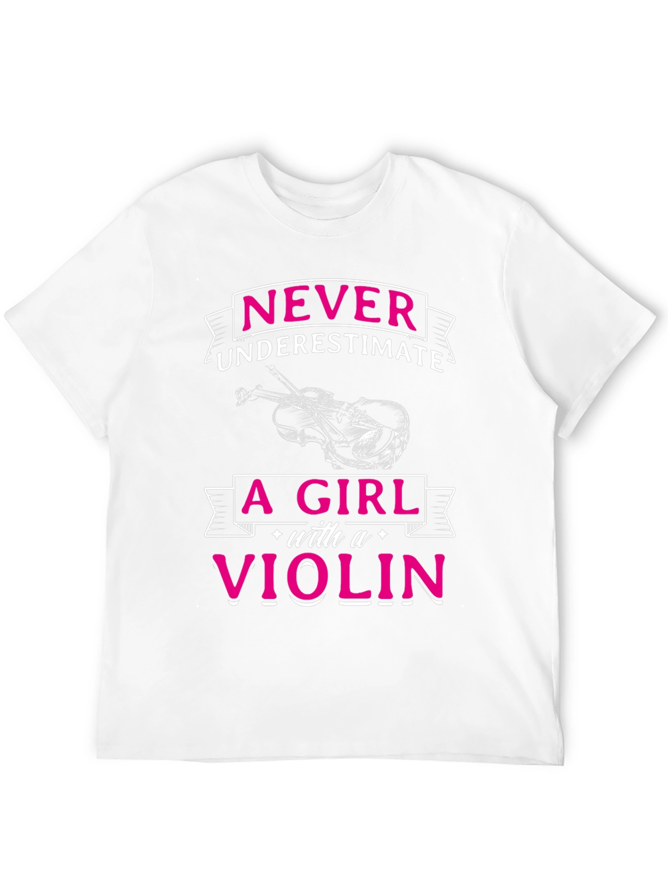 Never Underestimate A Girl With A Violin Graphic Tee