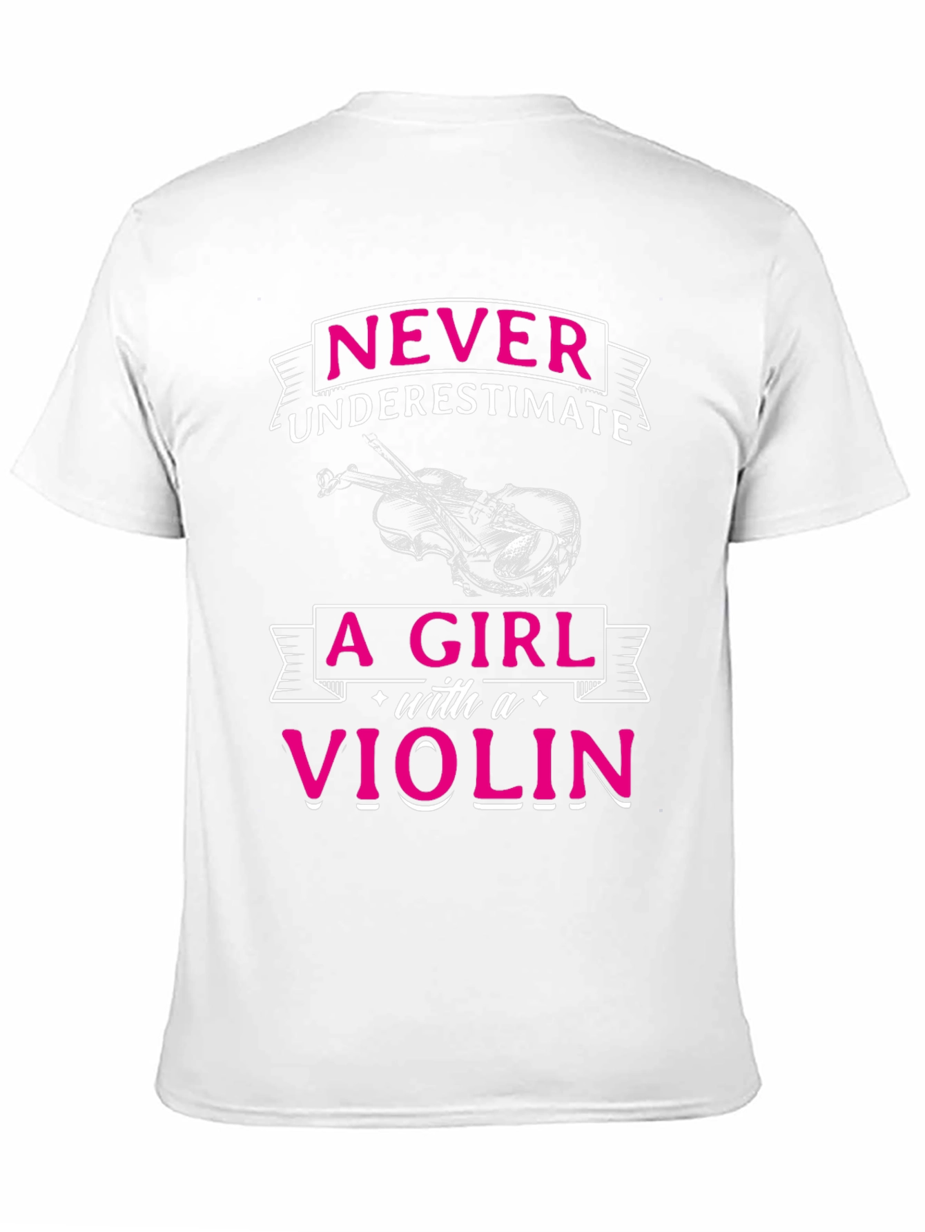 Never Underestimate A Girl With A Violin Graphic Tee