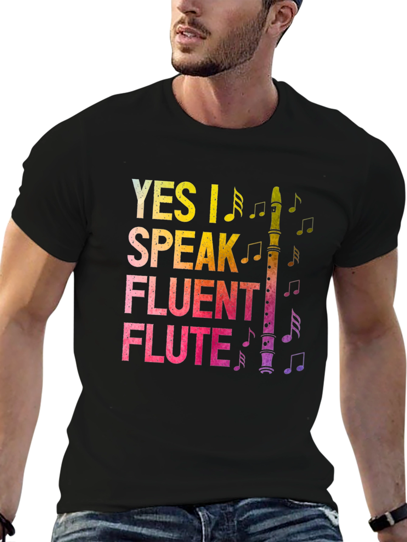Yes I Speak Fluent Flute T-Shirt Music Lover Tee