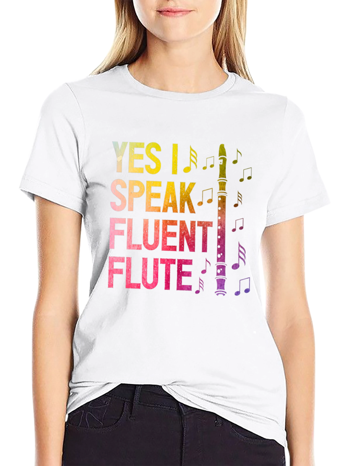 Yes I Speak Fluent Flute T-Shirt Music Lover Tee