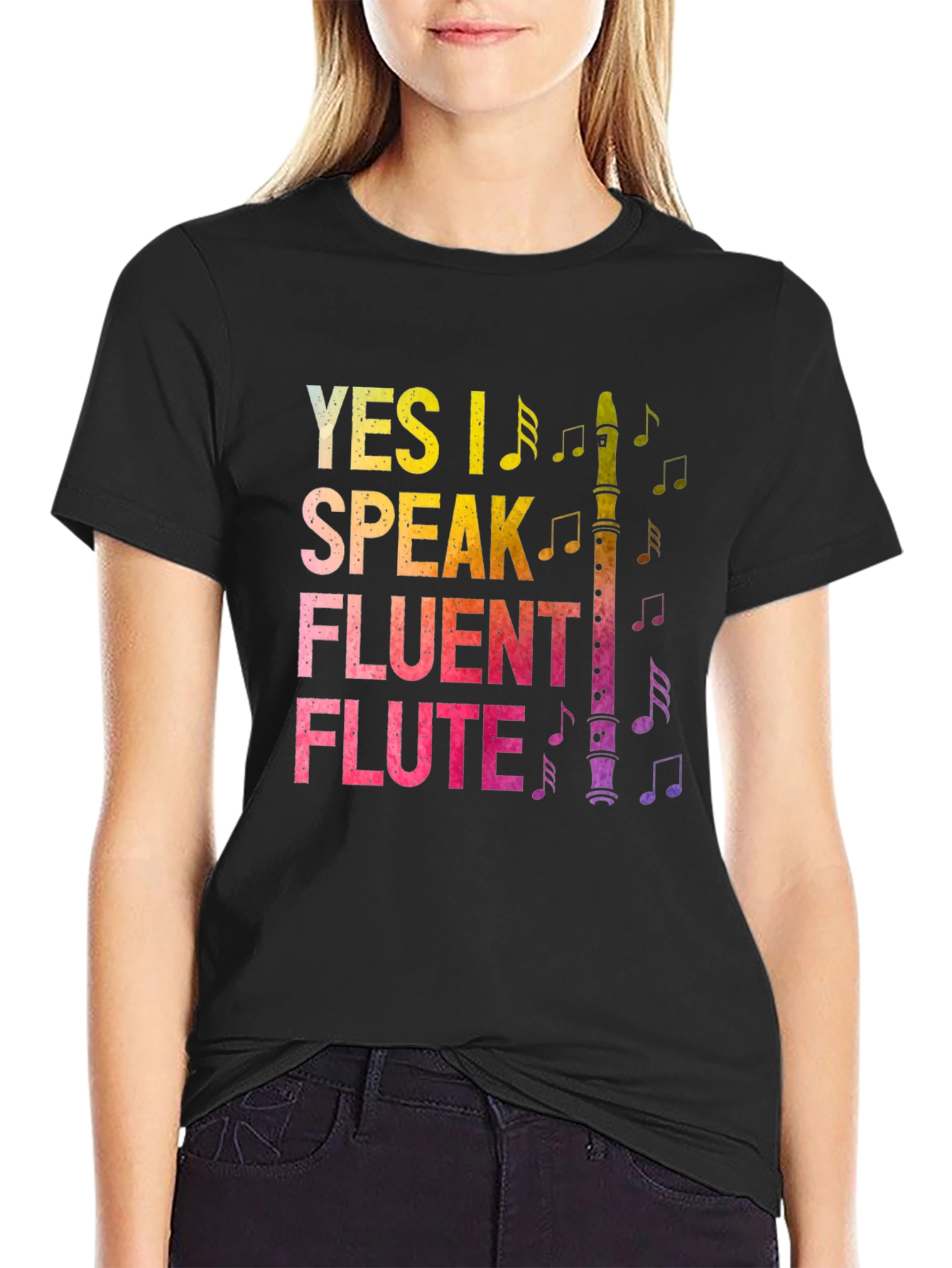 Yes I Speak Fluent Flute T-Shirt Music Lover Tee