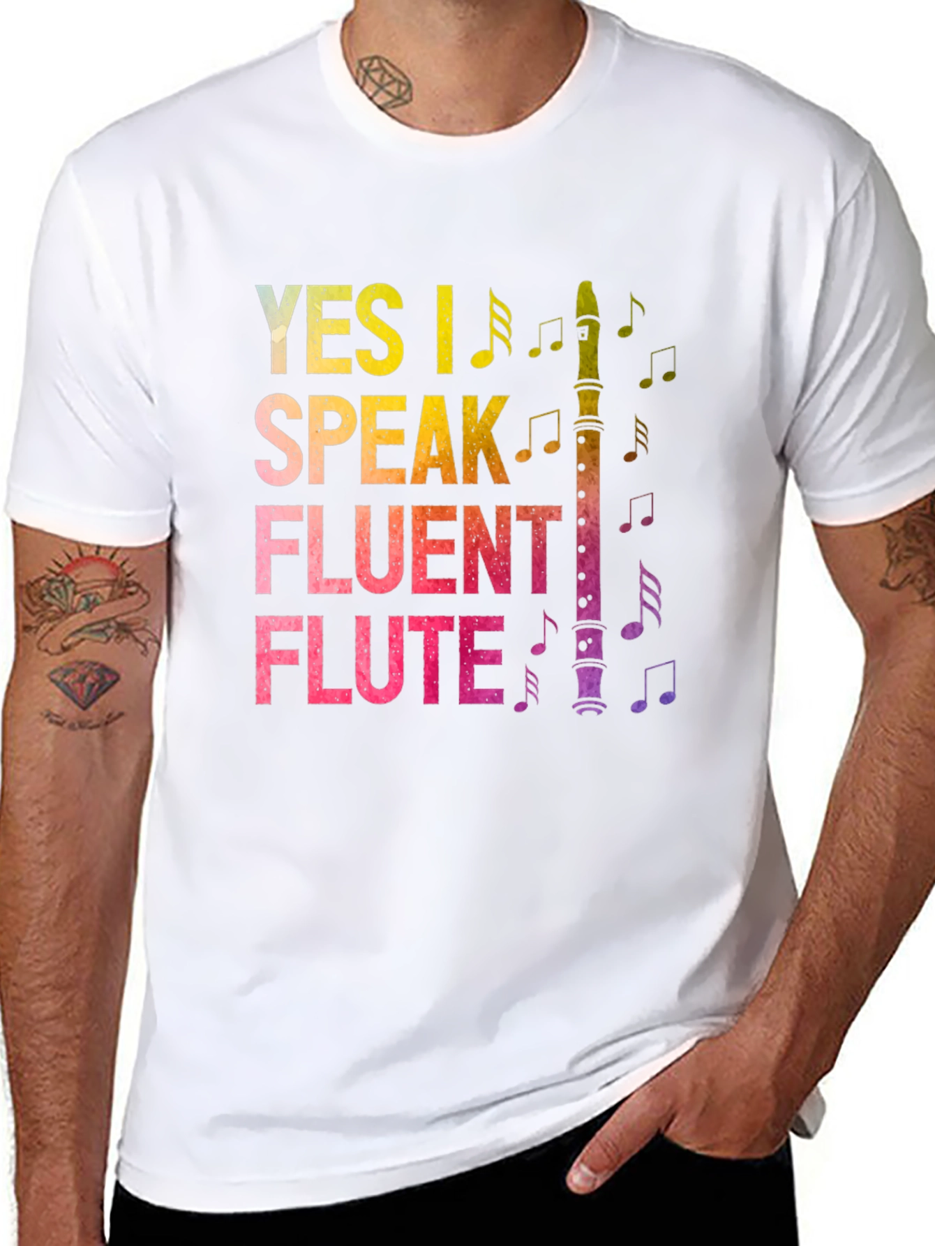 Yes I Speak Fluent Flute T-Shirt Music Lover Tee