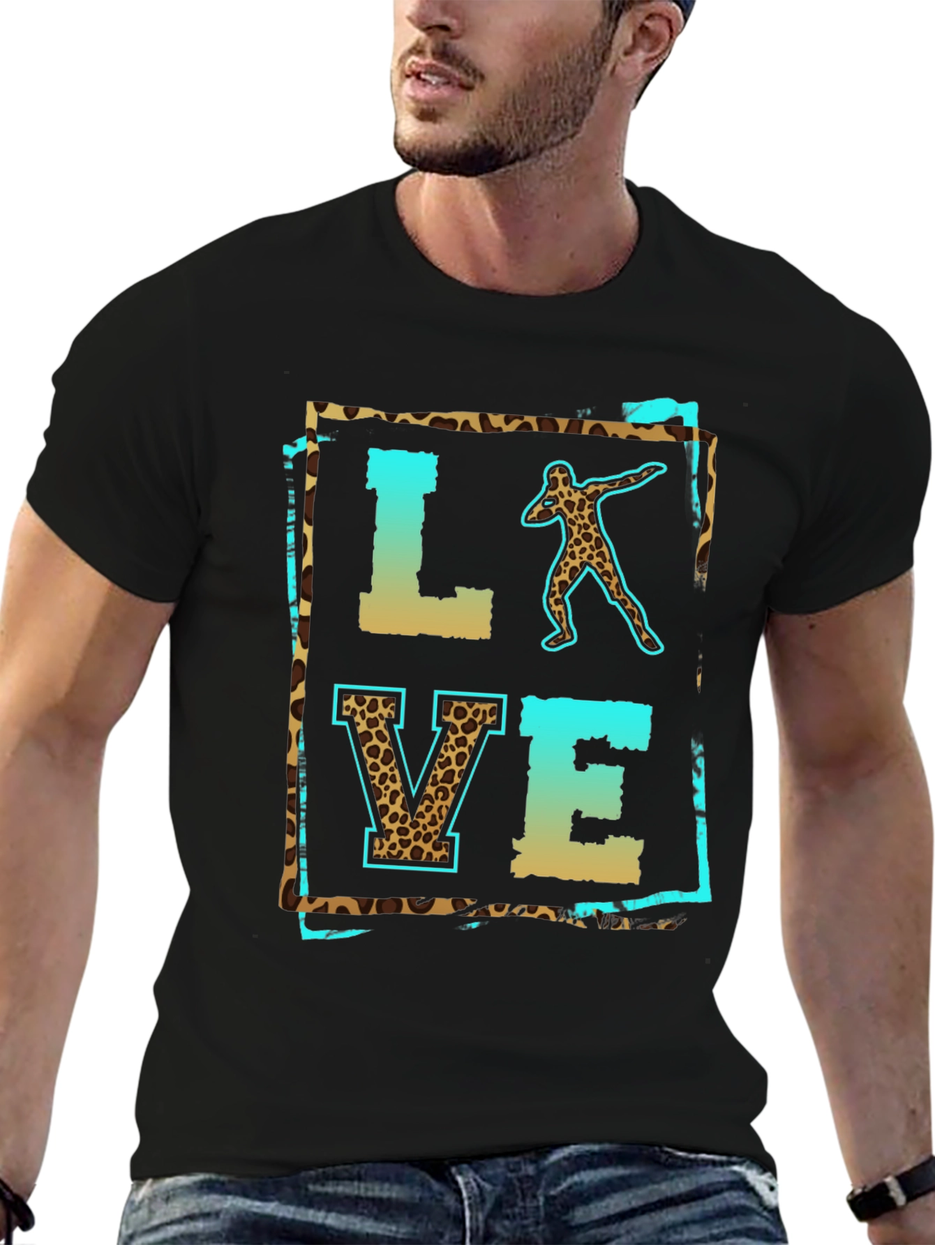 Love Shot Put Leopard Print T-Shirt