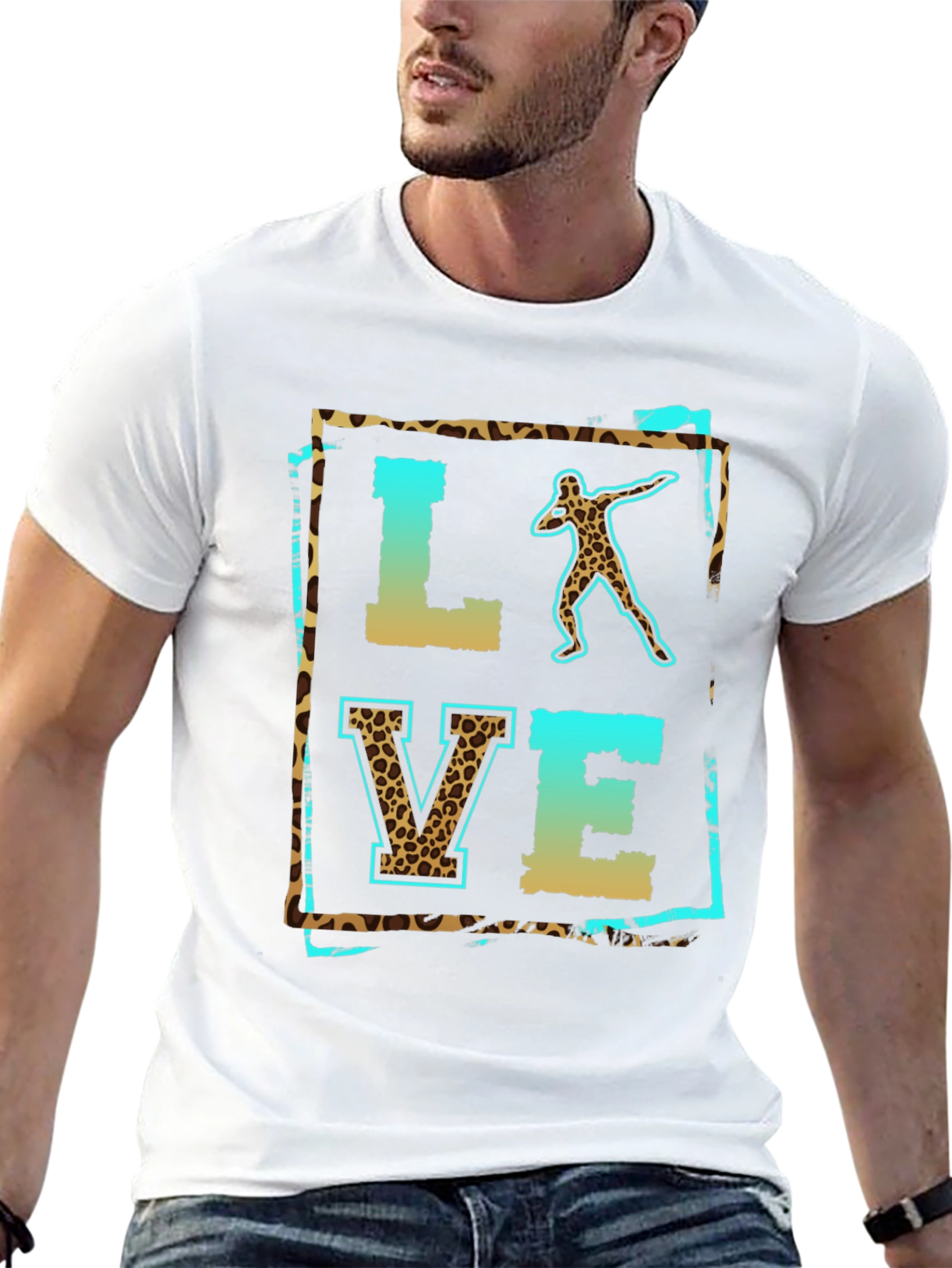 Love Shot Put Leopard Print T-Shirt