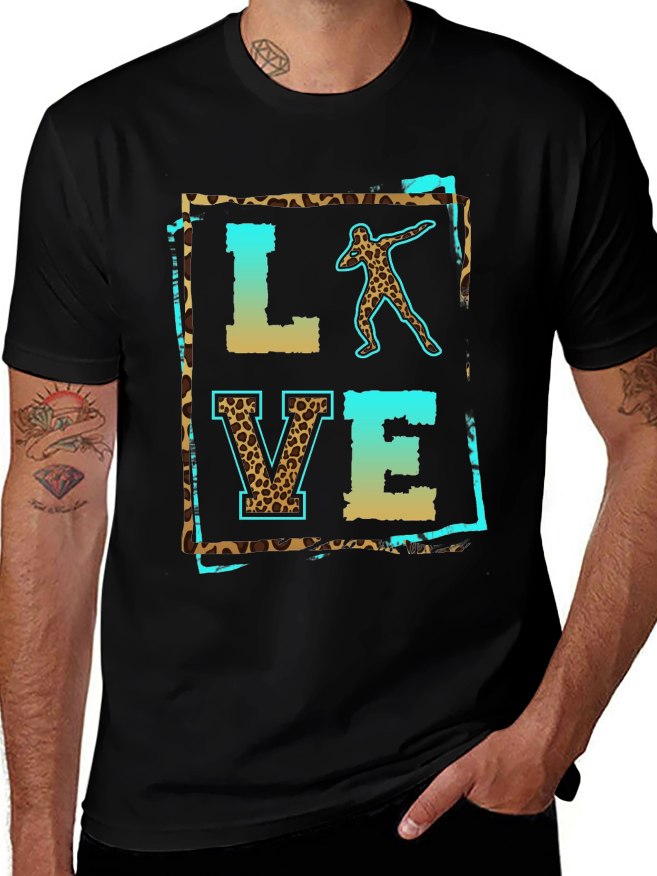 Love Shot Put Leopard Print T-Shirt