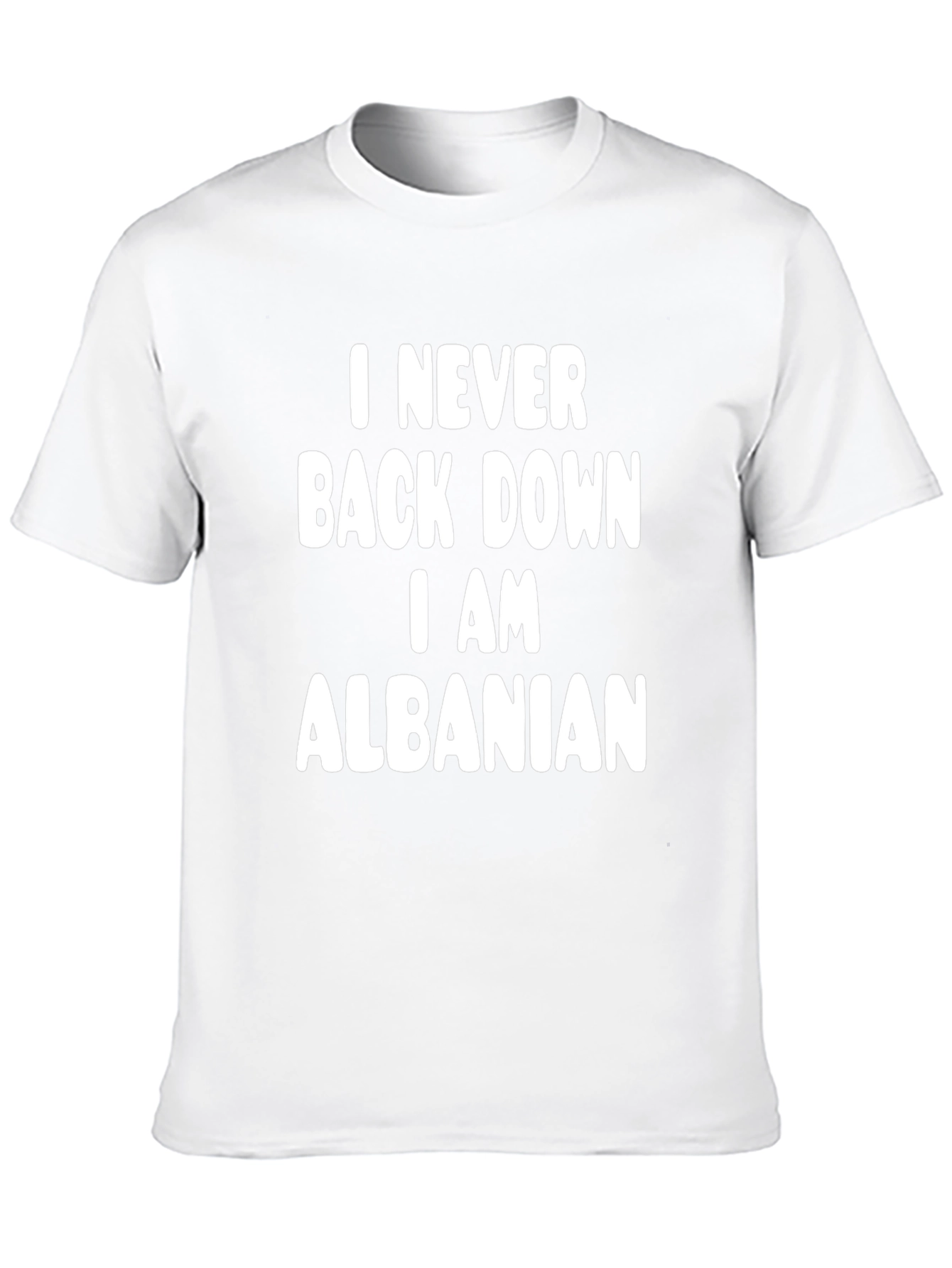 I Never Back Down Albanian Black T-Shirt