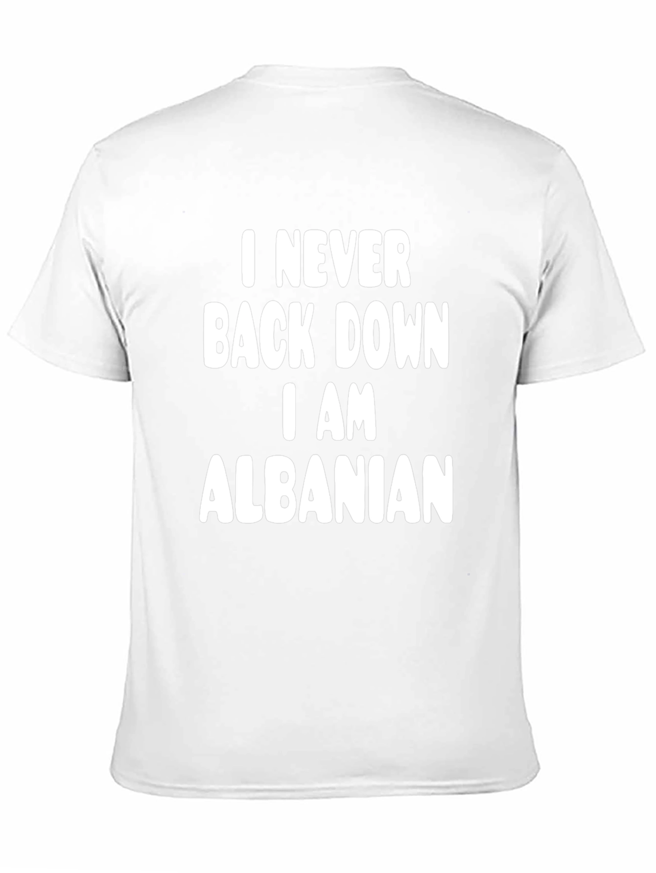I Never Back Down Albanian Black T-Shirt