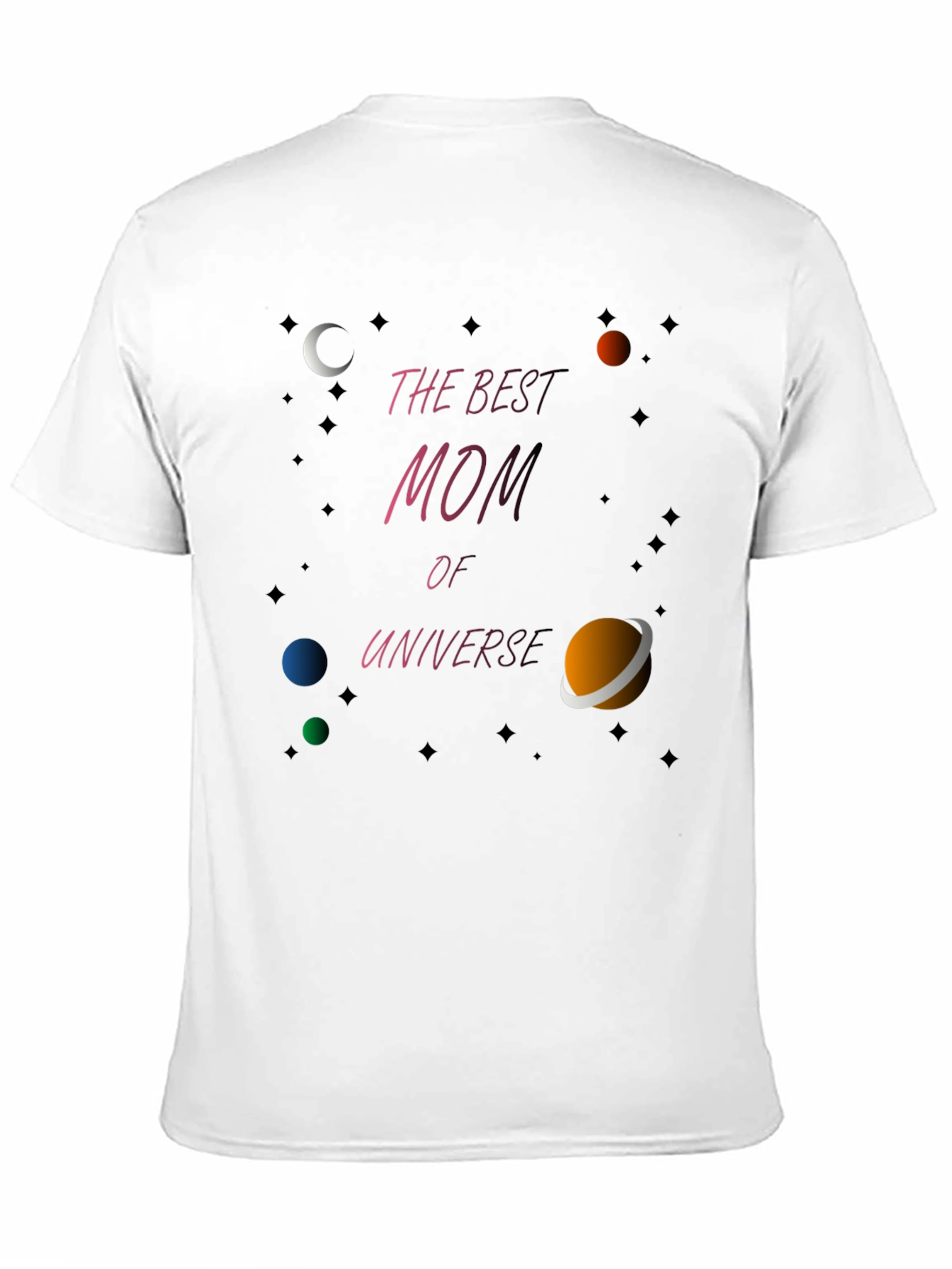 Best Mom of the Universe Black T-Shirt