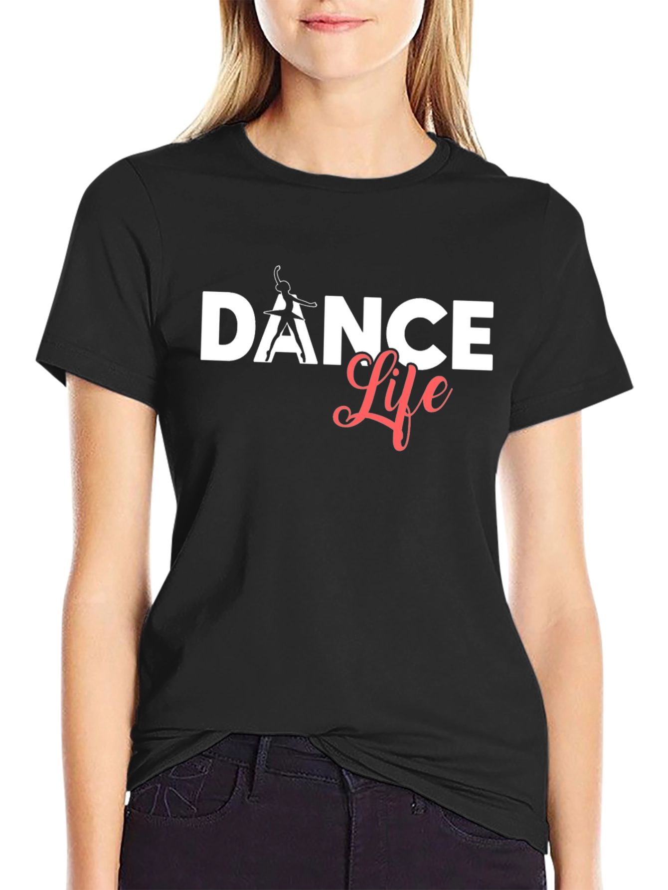 Dance Life Graphic Tee - Black Casual T-Shirt