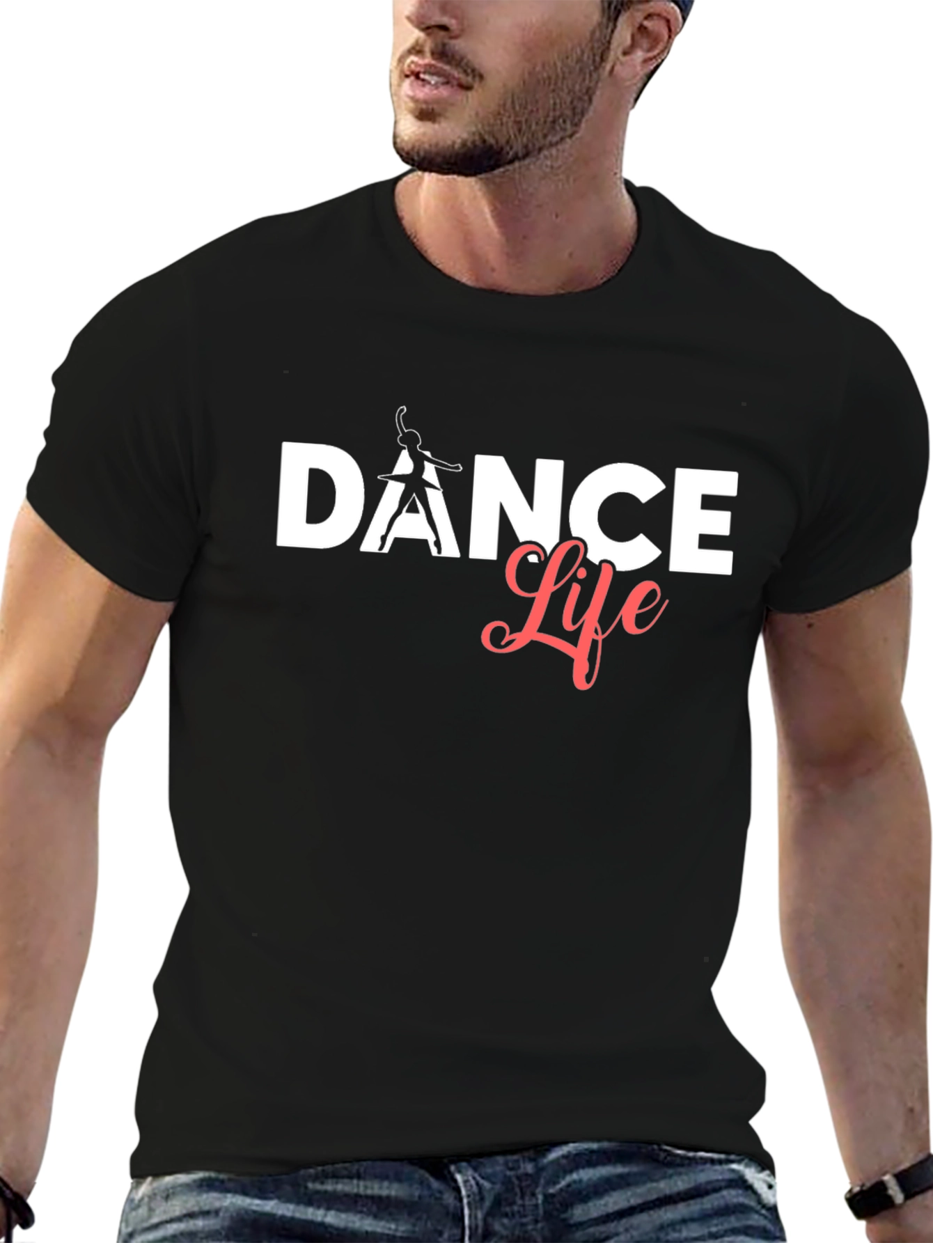 Dance Life Graphic Tee - Black Casual T-Shirt