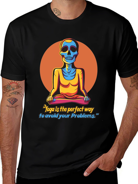 Yoga Skeleton Graphic Tee - Perfect Way to Avoid Problems