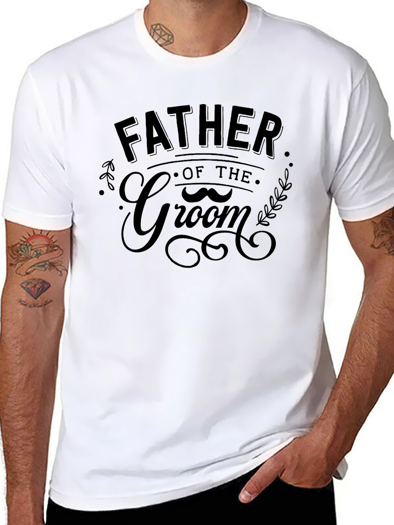 Father of the Groom Black Graphic Tee