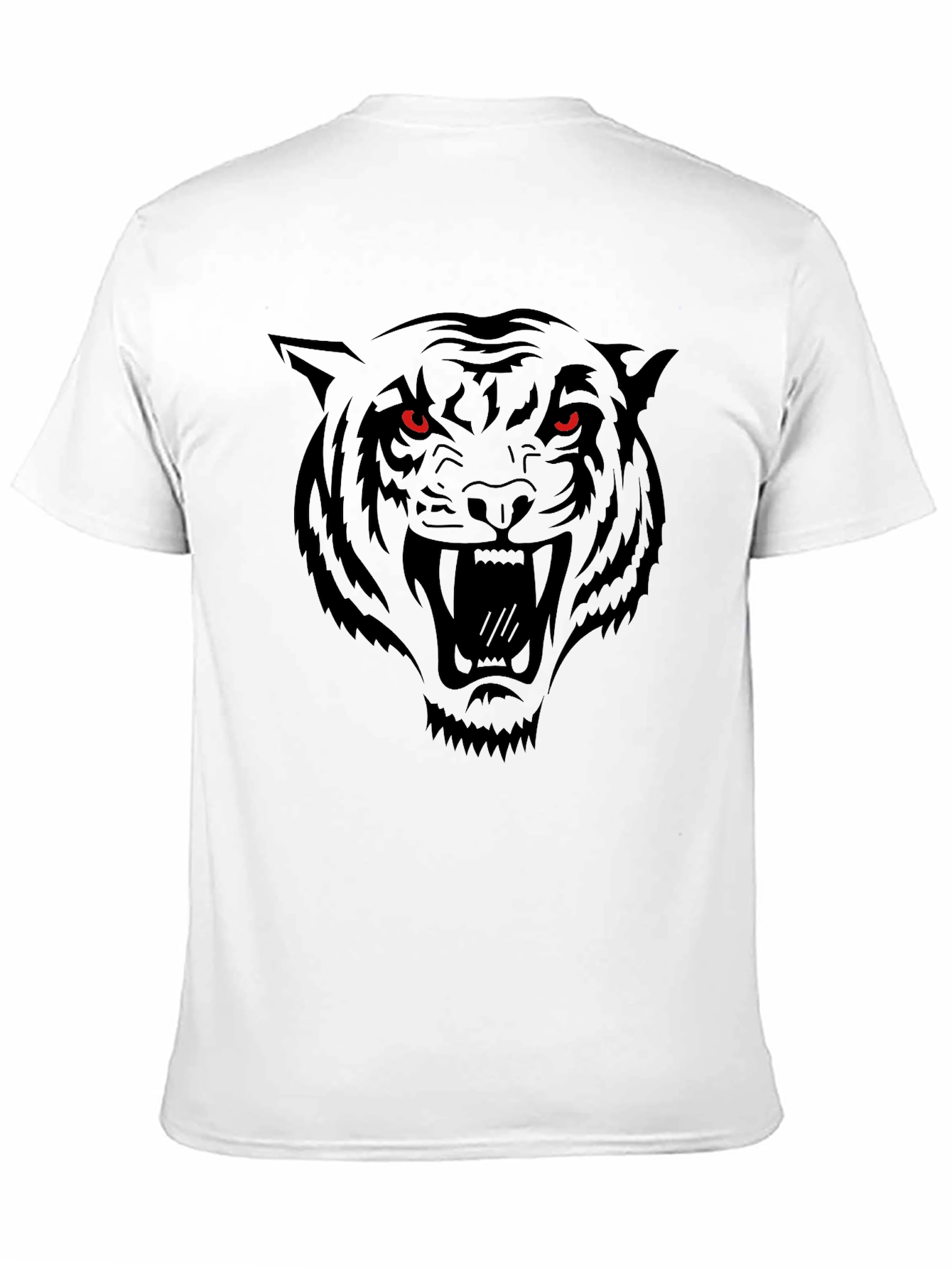 Mens Black Tiger Graphic Tee - Fierce Design