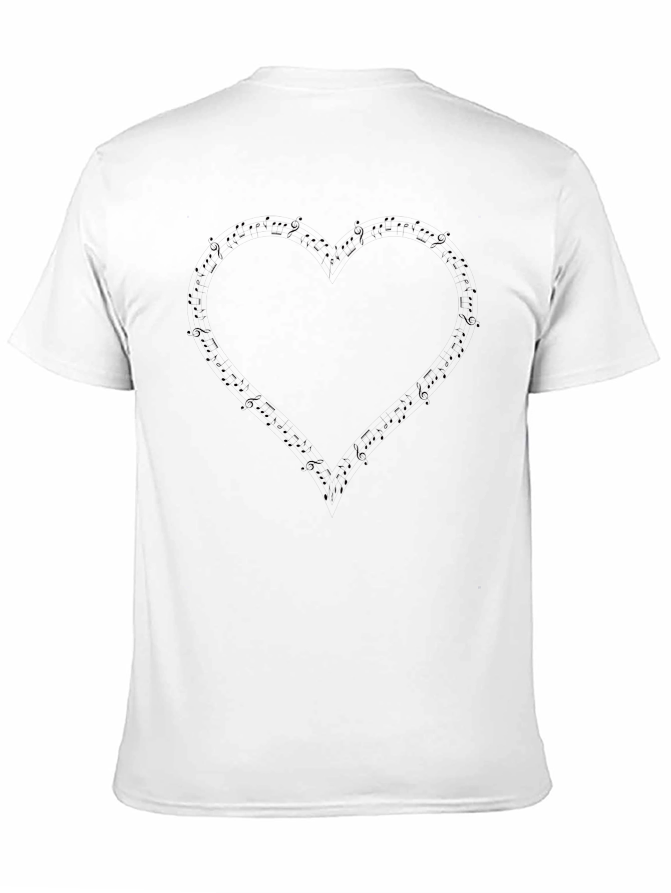 Musical Heart Graphic Black T-Shirt