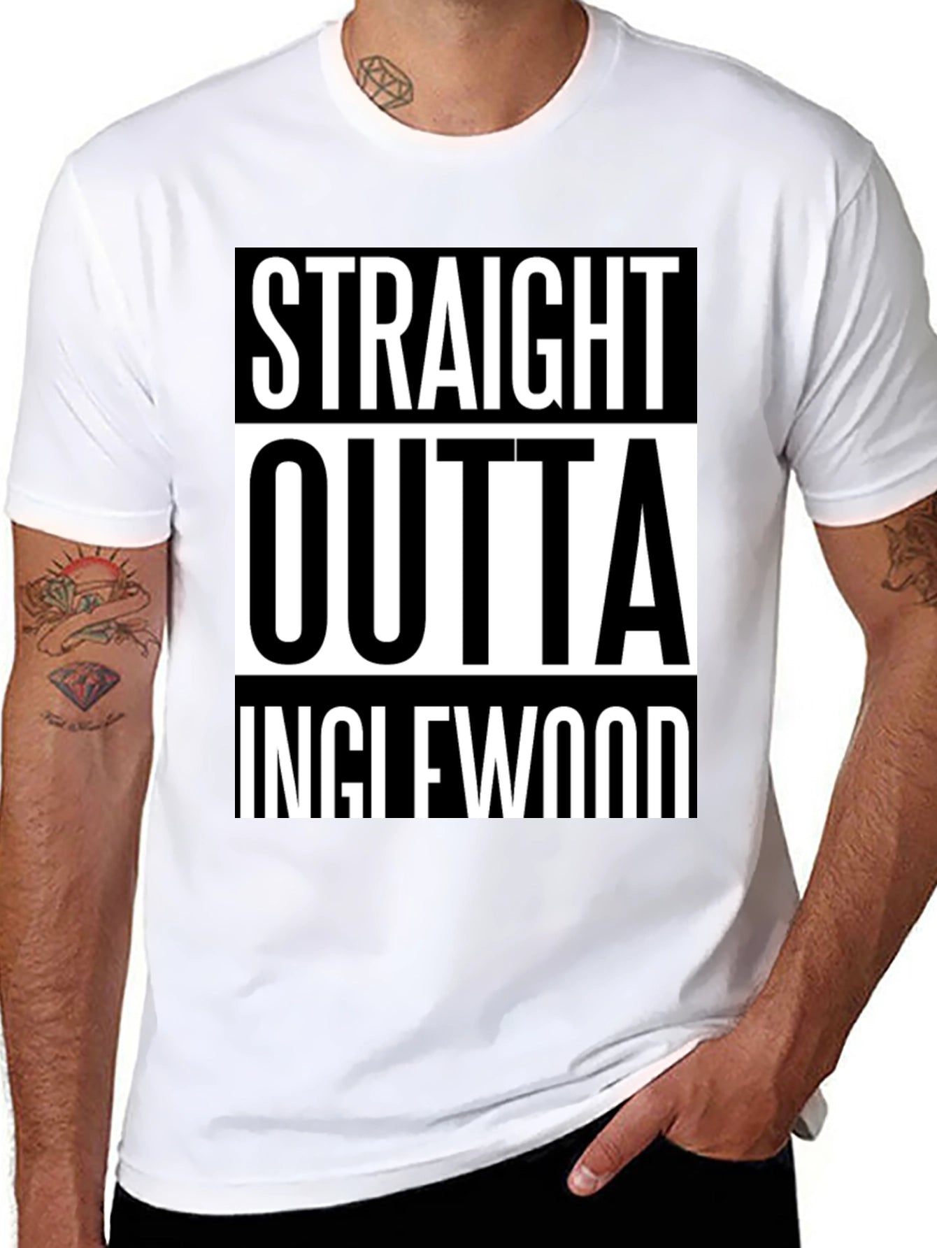 Straight Outta Inglewood Black T-Shirt