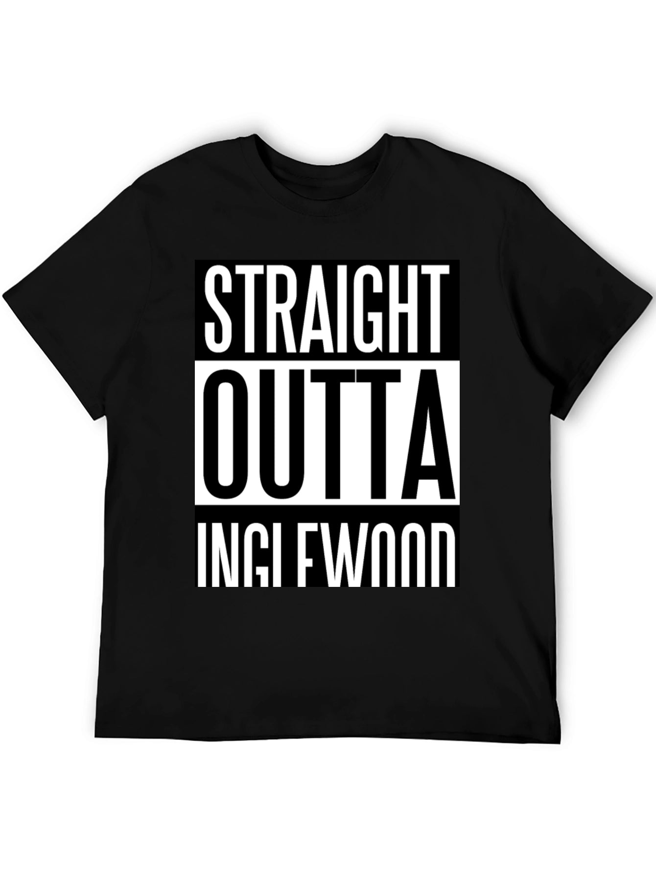 Straight Outta Inglewood Black T-Shirt