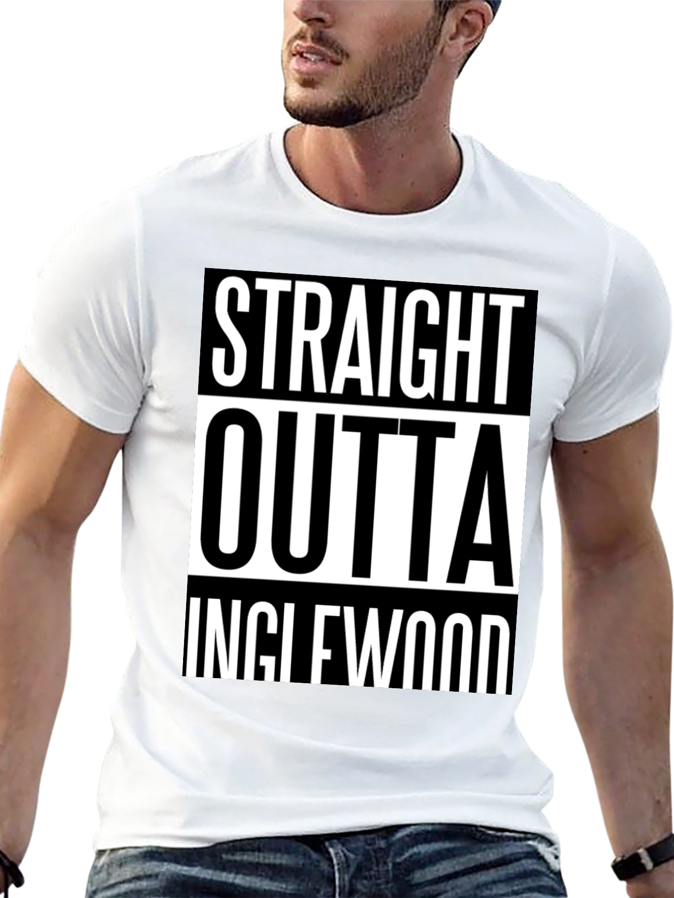 Straight Outta Inglewood Black T-Shirt