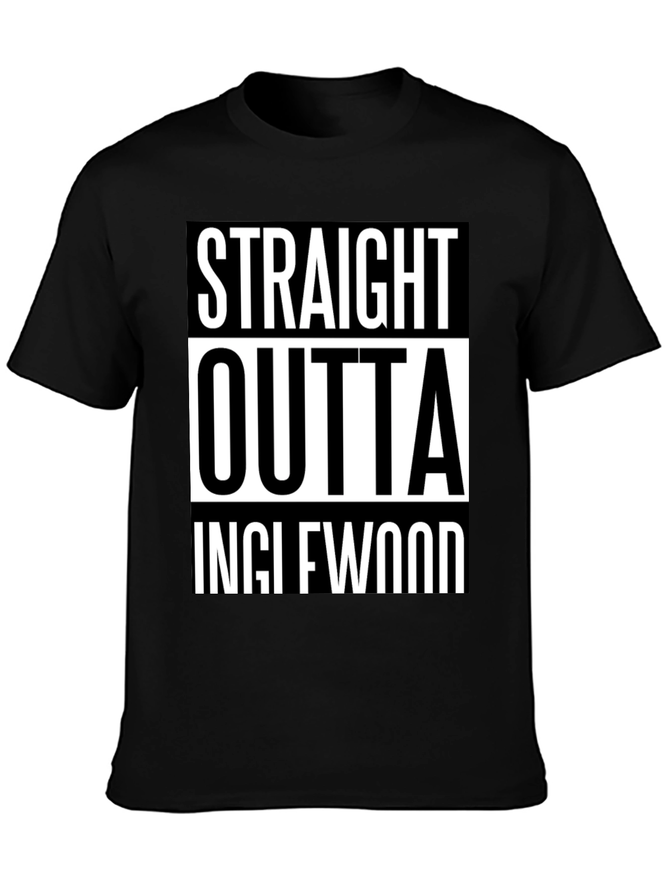 Straight Outta Inglewood Black T-Shirt