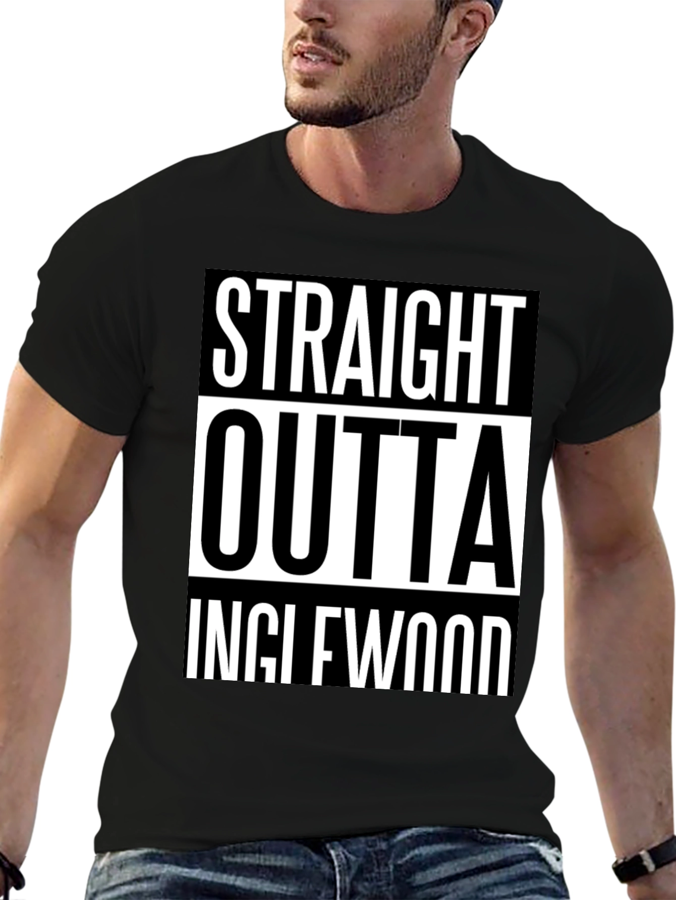 Straight Outta Inglewood Black T-Shirt