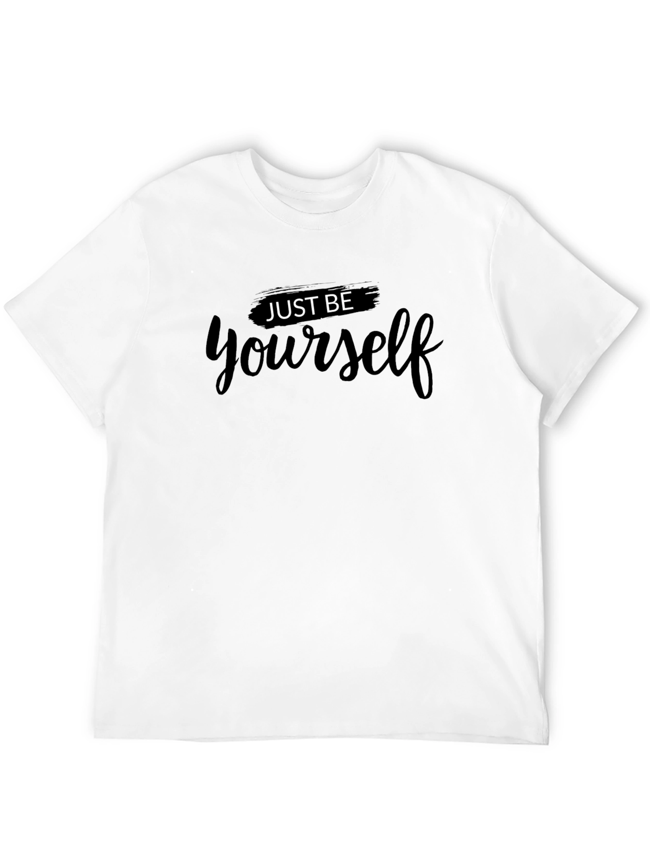 Just Be Yourself Black Graphic Tee
