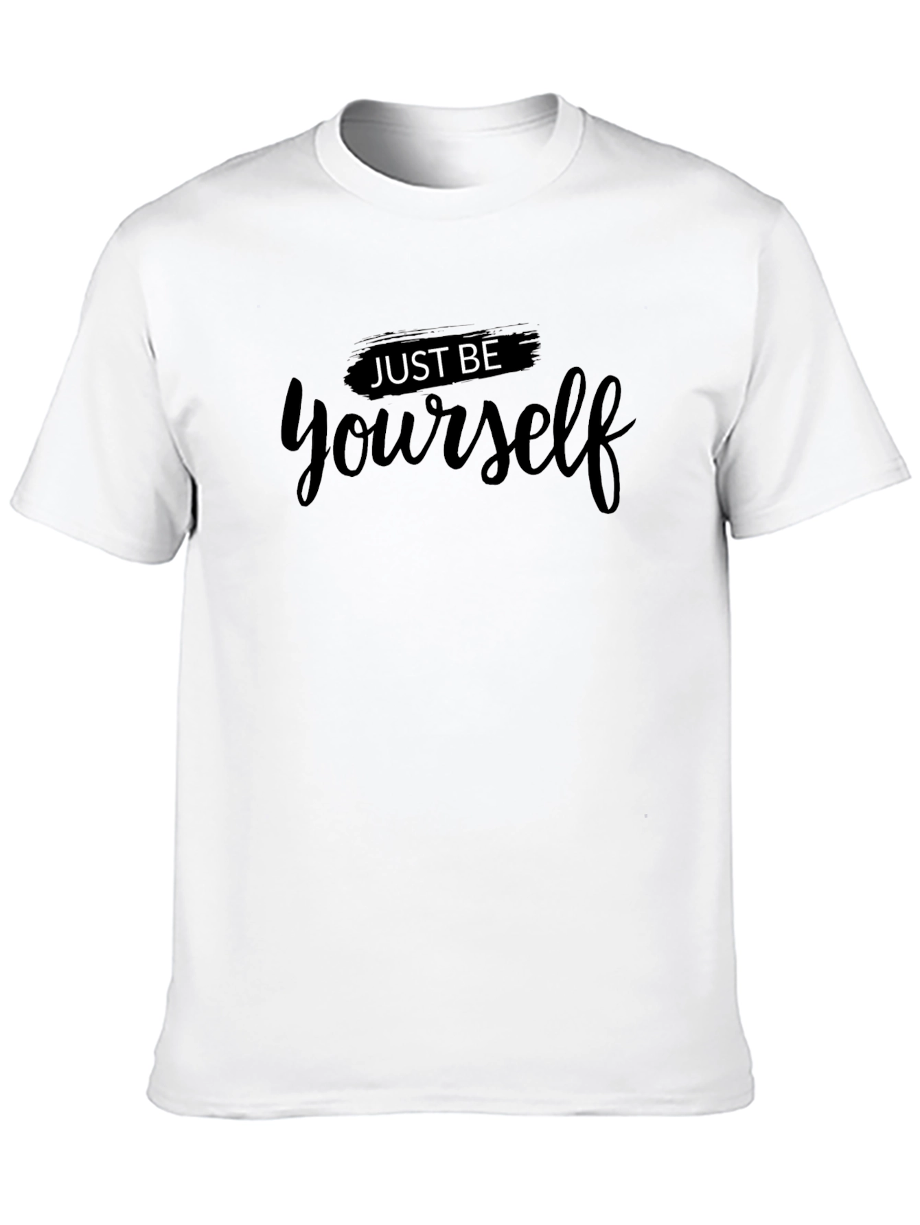 Just Be Yourself Black Graphic Tee
