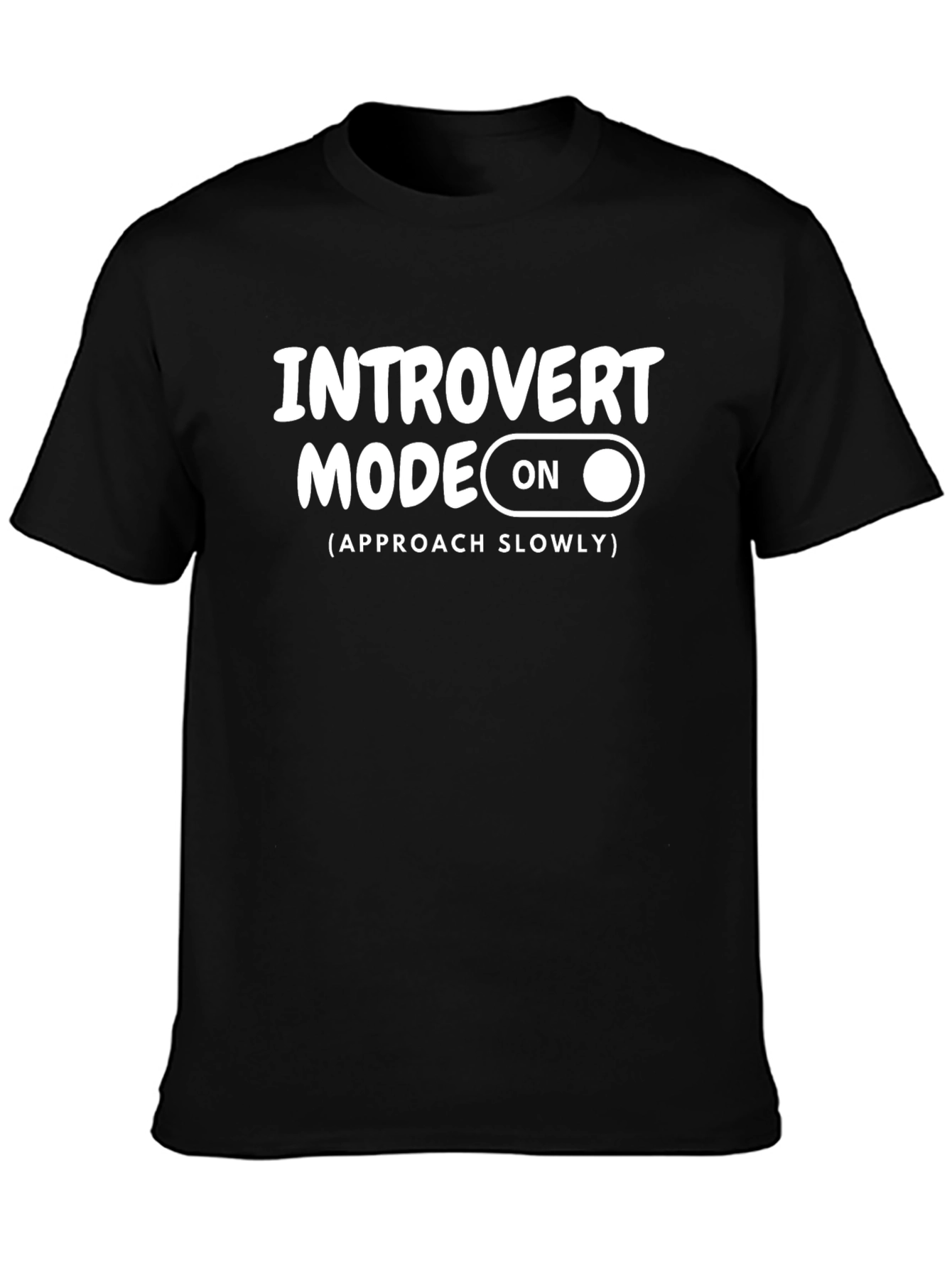 Introvert Mode On Black Graphic Tee