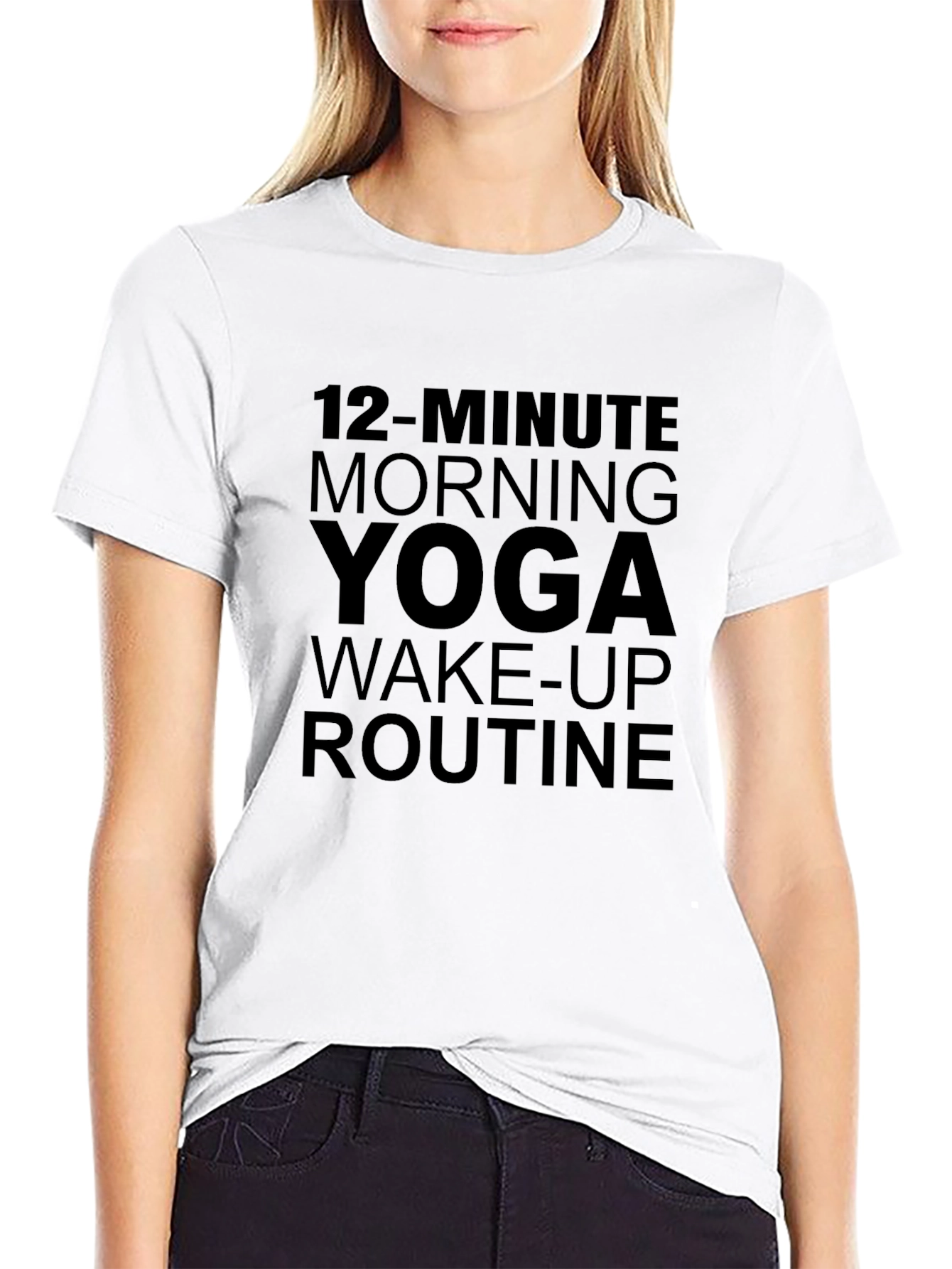 Yoga Routine Graphic Tee - Black T-Shirt