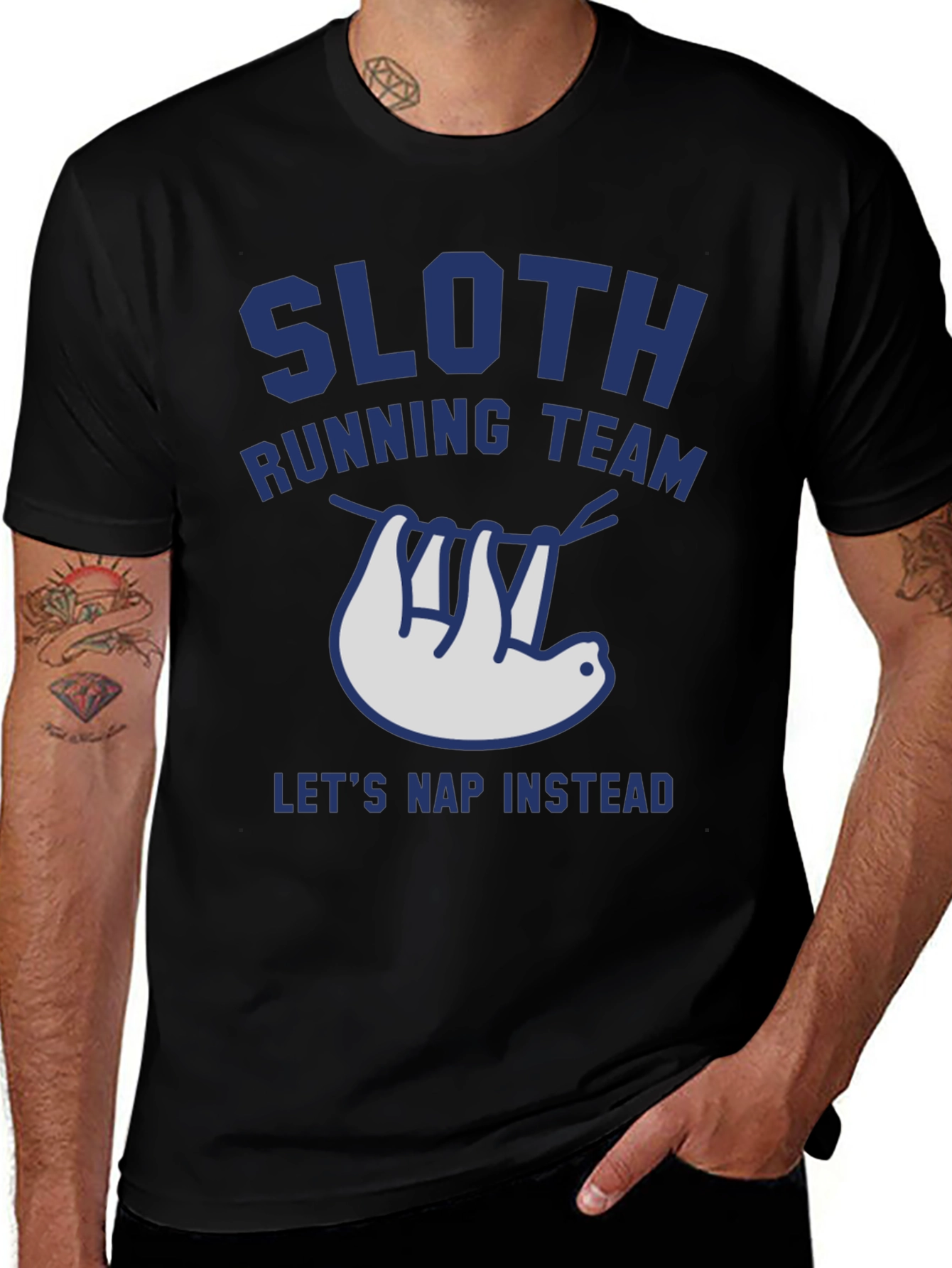 Sloth Running Team Tee - Lets Nap Instead