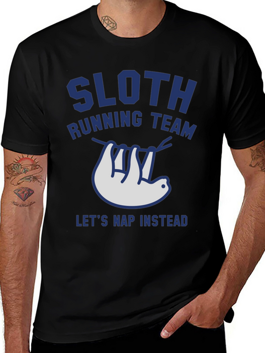 Sloth Running Team Tee - Lets Nap Instead