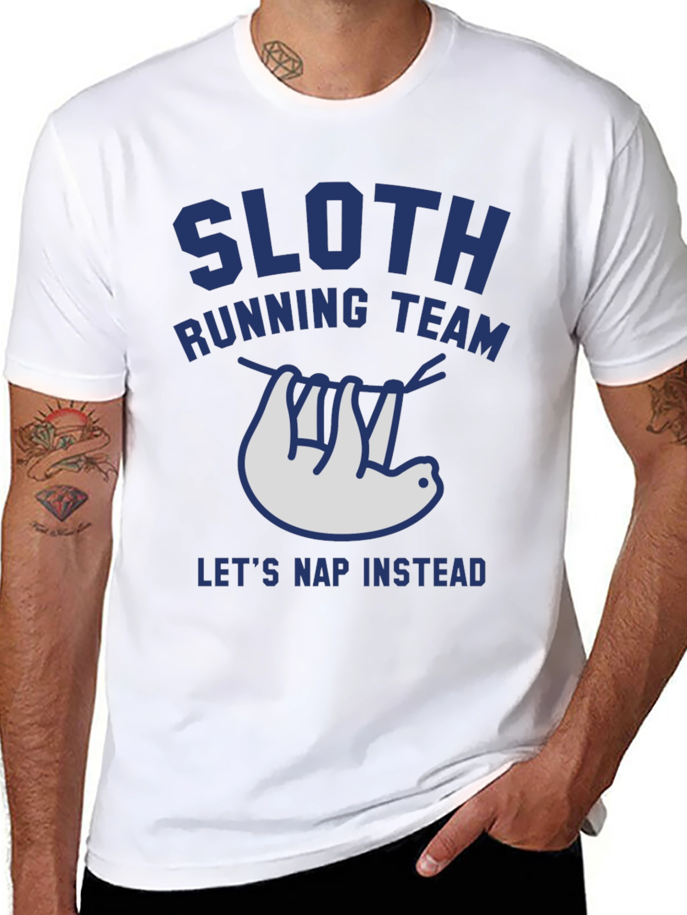 Sloth Running Team Tee - Lets Nap Instead