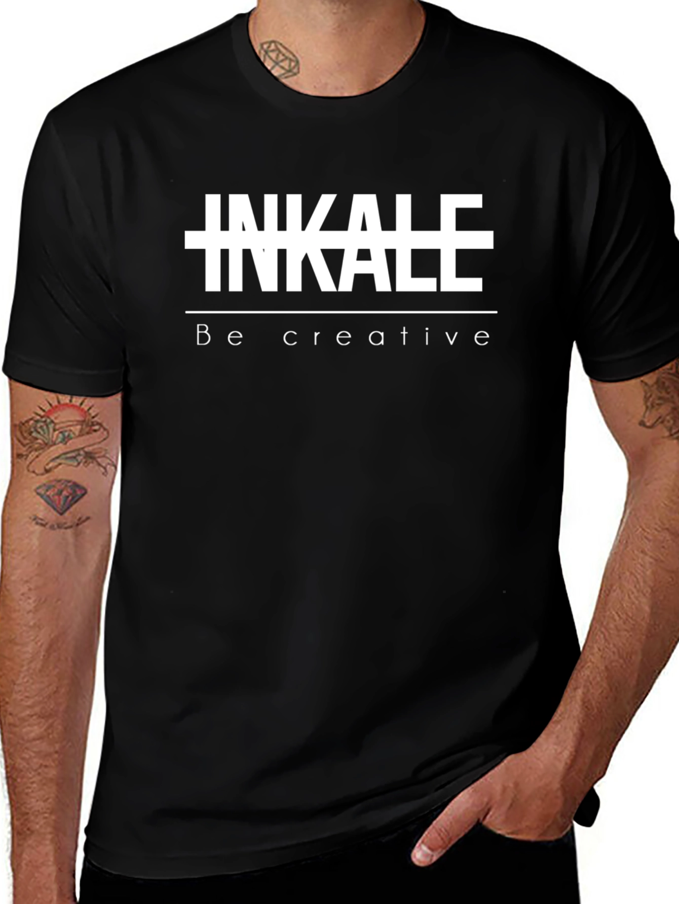 Inkale Be Creative Graphic Tee - Black