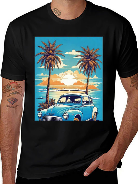 Retro Beach Car Graphic Tee