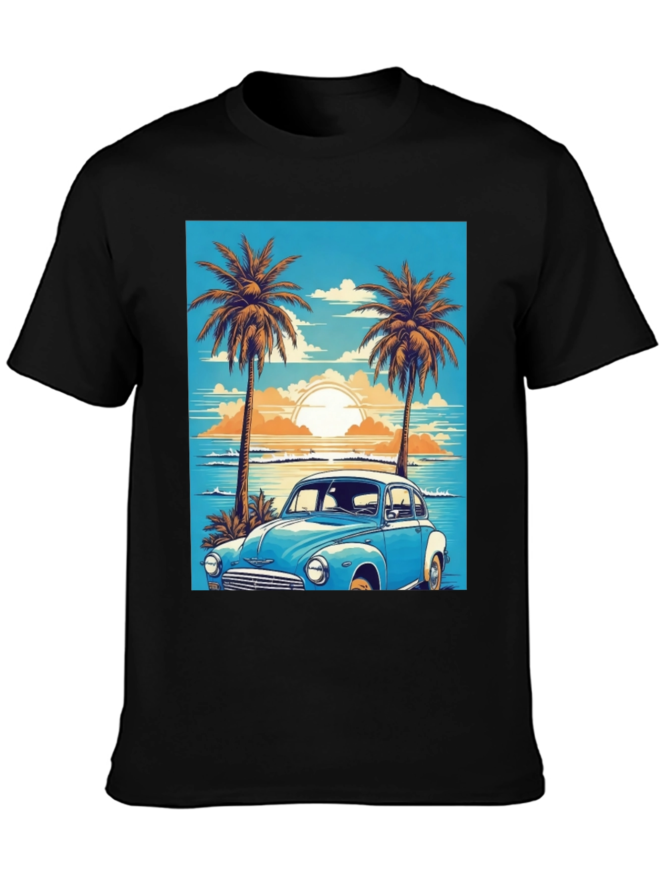 Retro Beach Car Graphic Tee