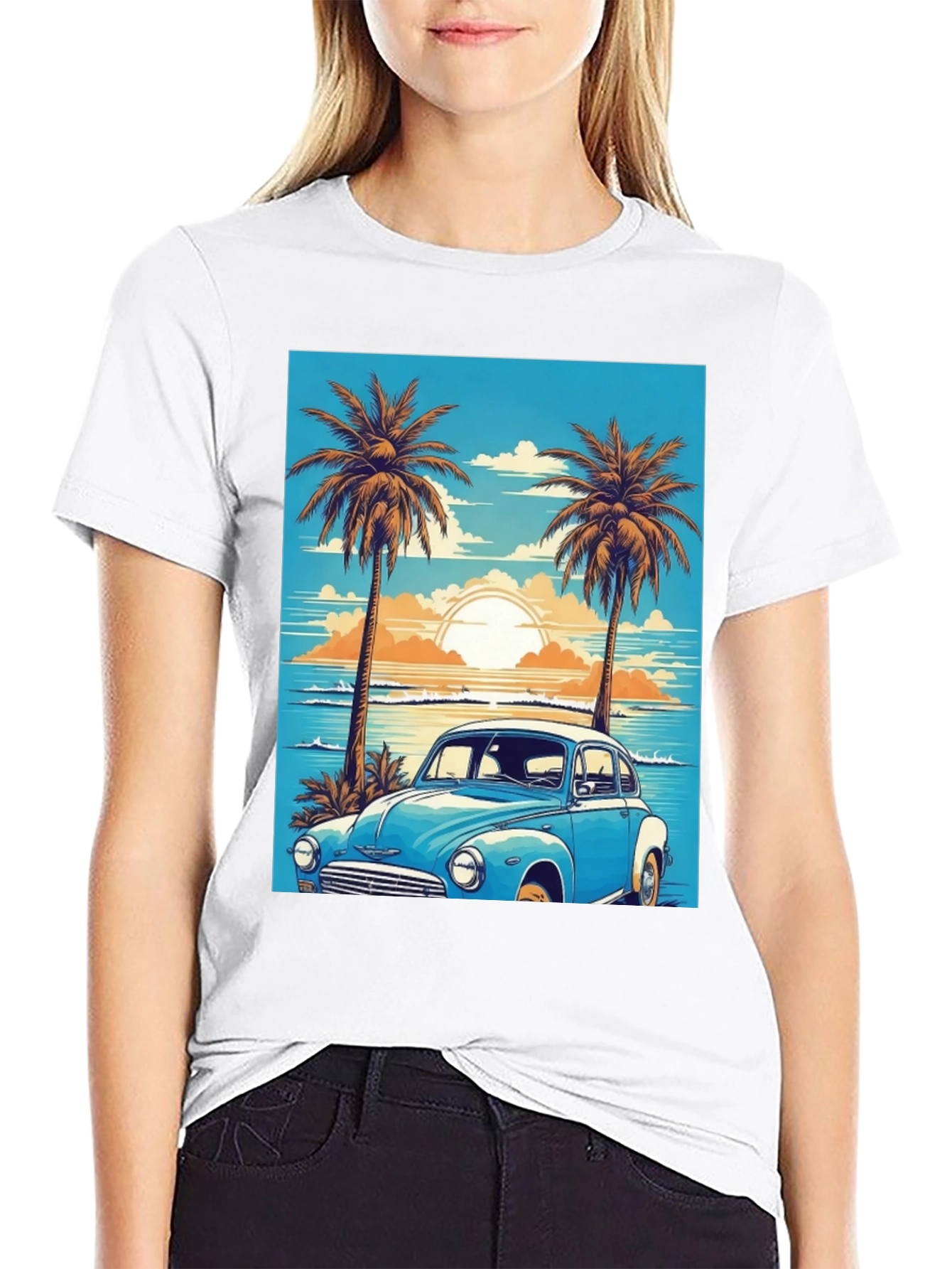 Retro Beach Car Graphic Tee