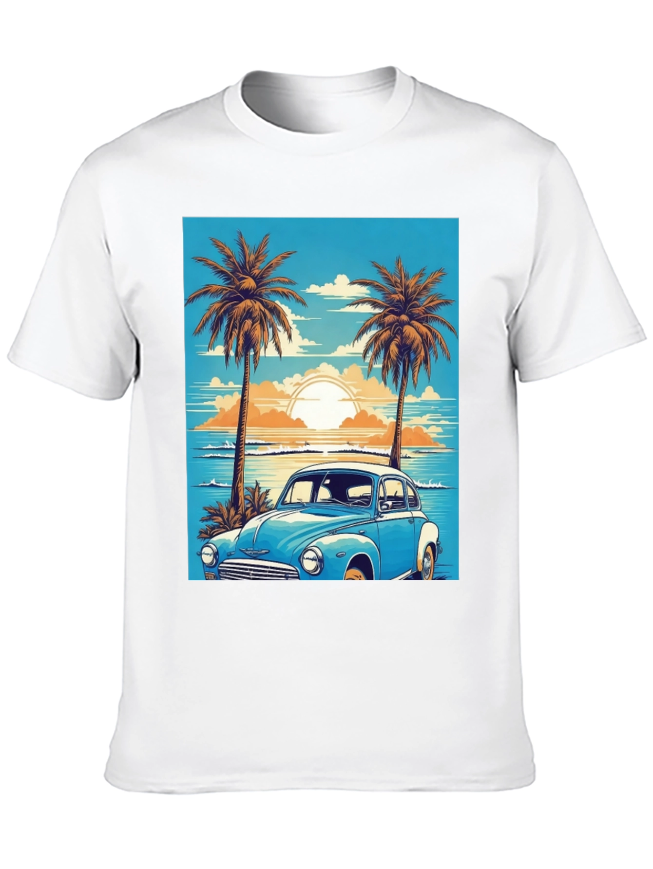 Retro Beach Car Graphic Tee