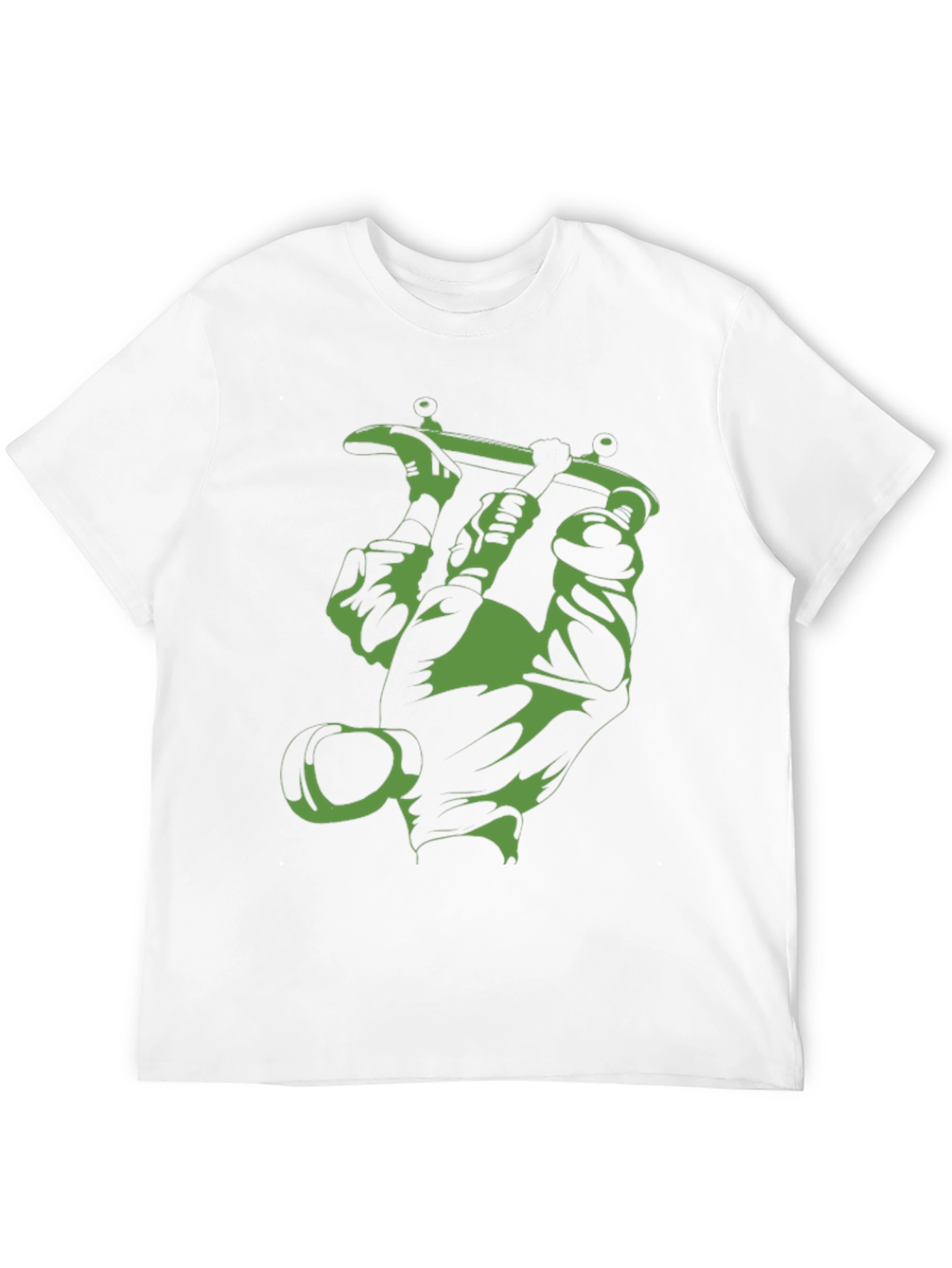 Green Skateboard Graphic Black Tee