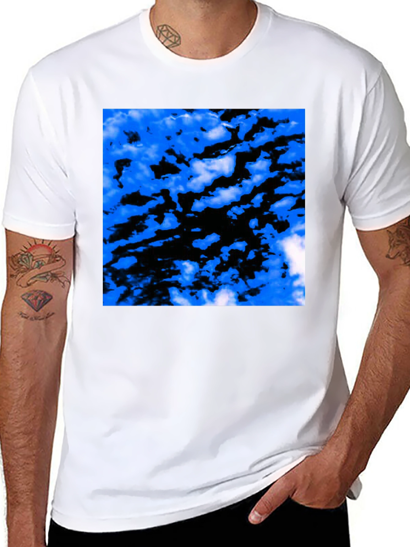 Abstract Cloud Black T-Shirt