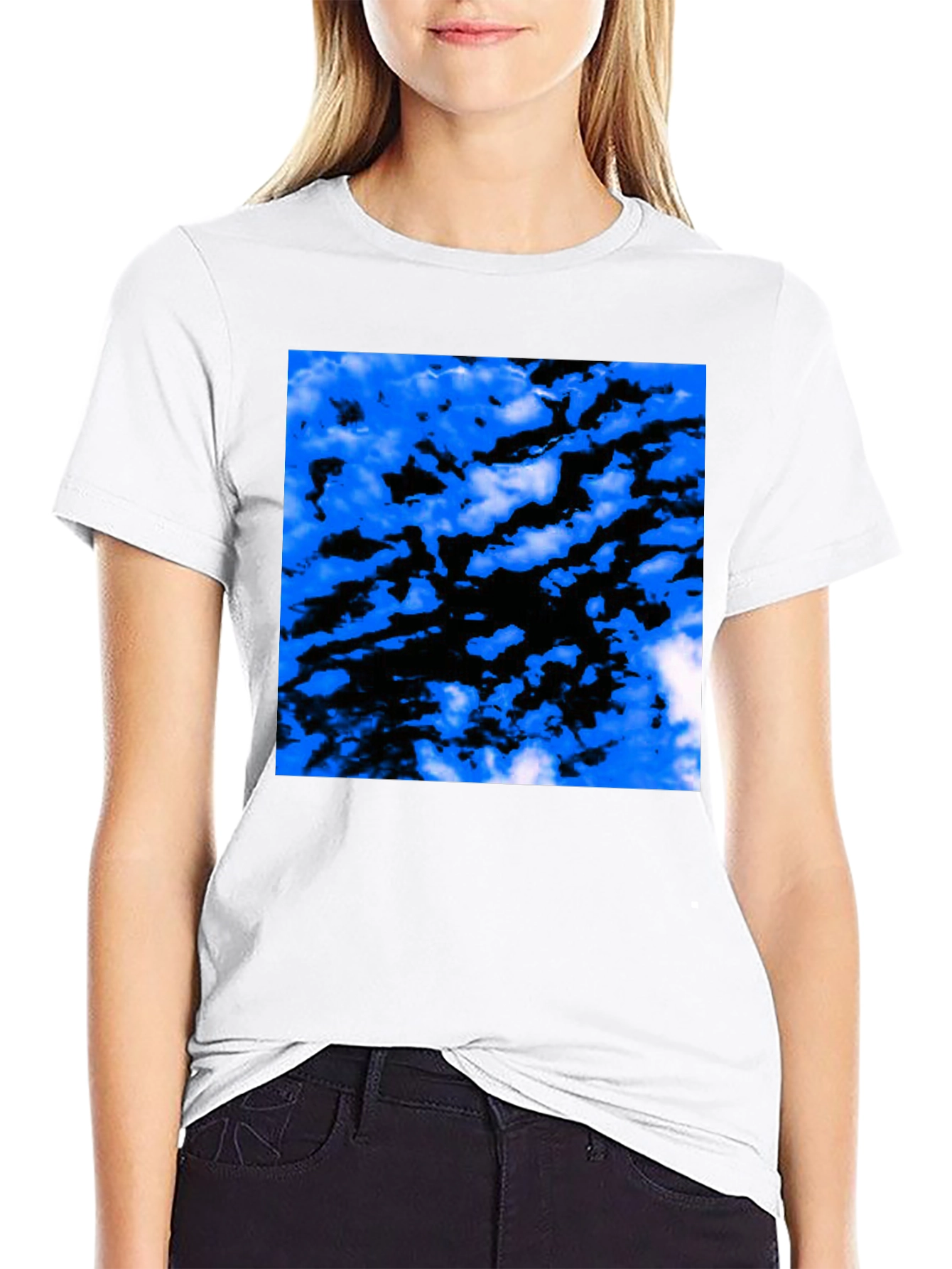 Abstract Cloud Black T-Shirt