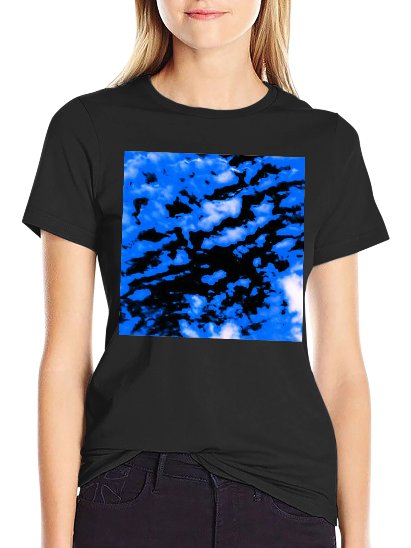 Abstract Cloud Black T-Shirt