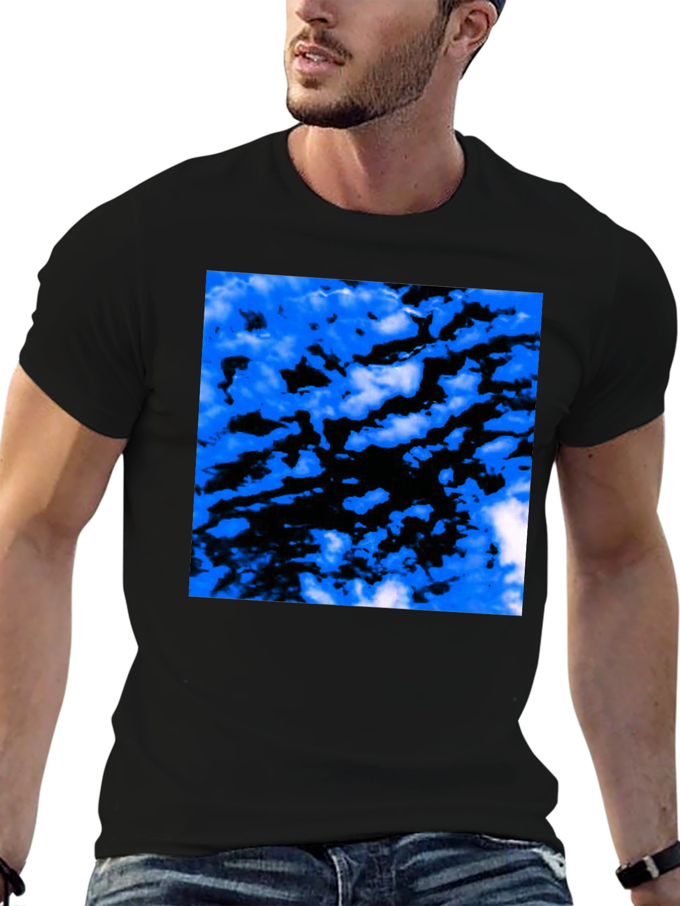 Abstract Cloud Black T-Shirt