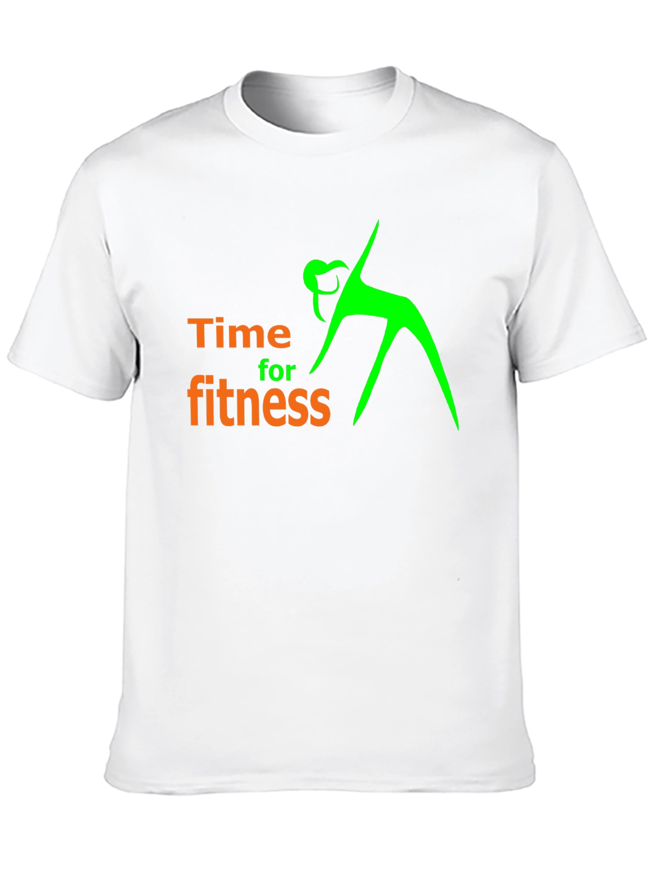 Time For Fitness Black Graphic T-Shirt